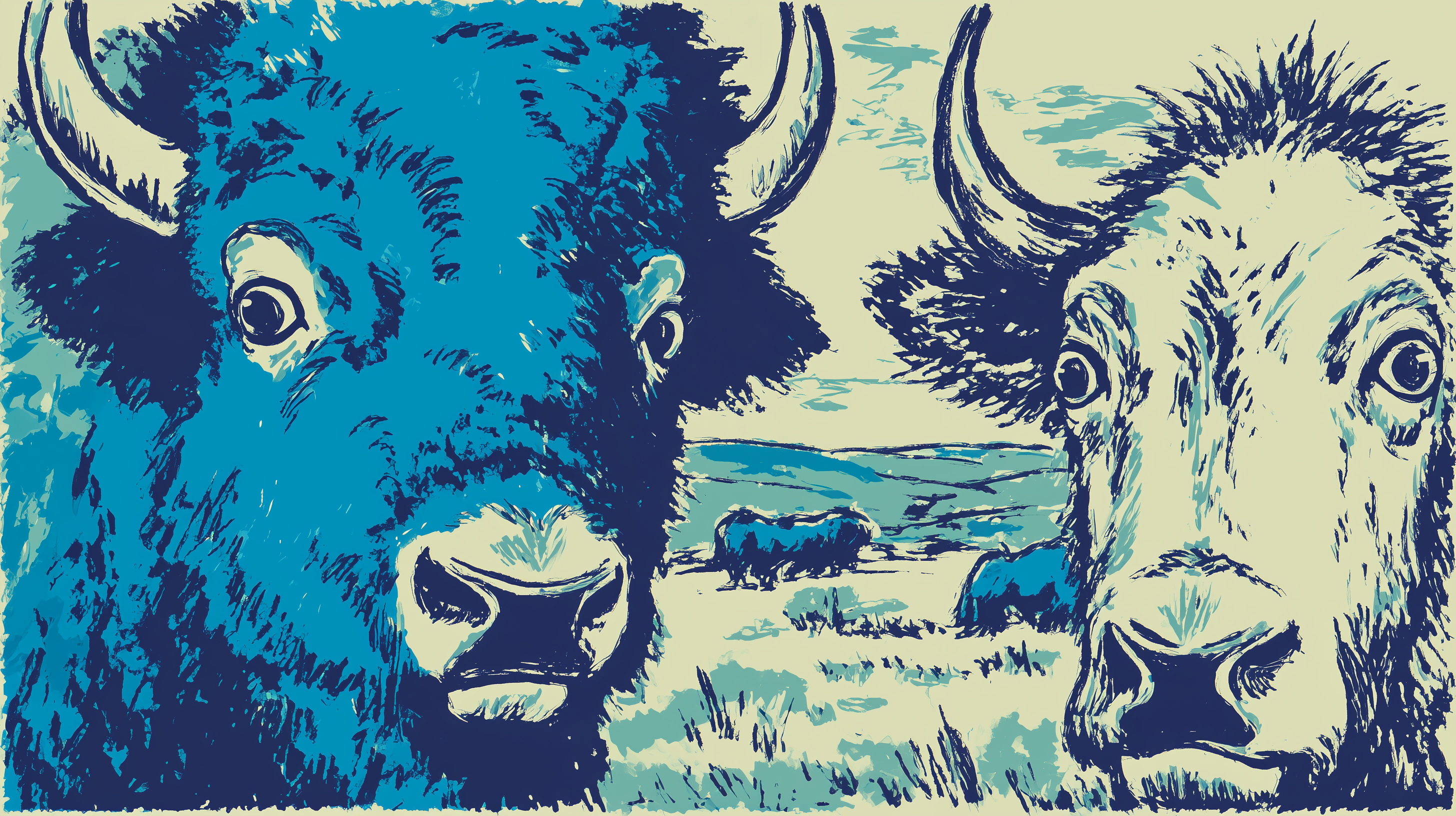 fond d'écran Bison hd 1366x768 téléchargement gratuit