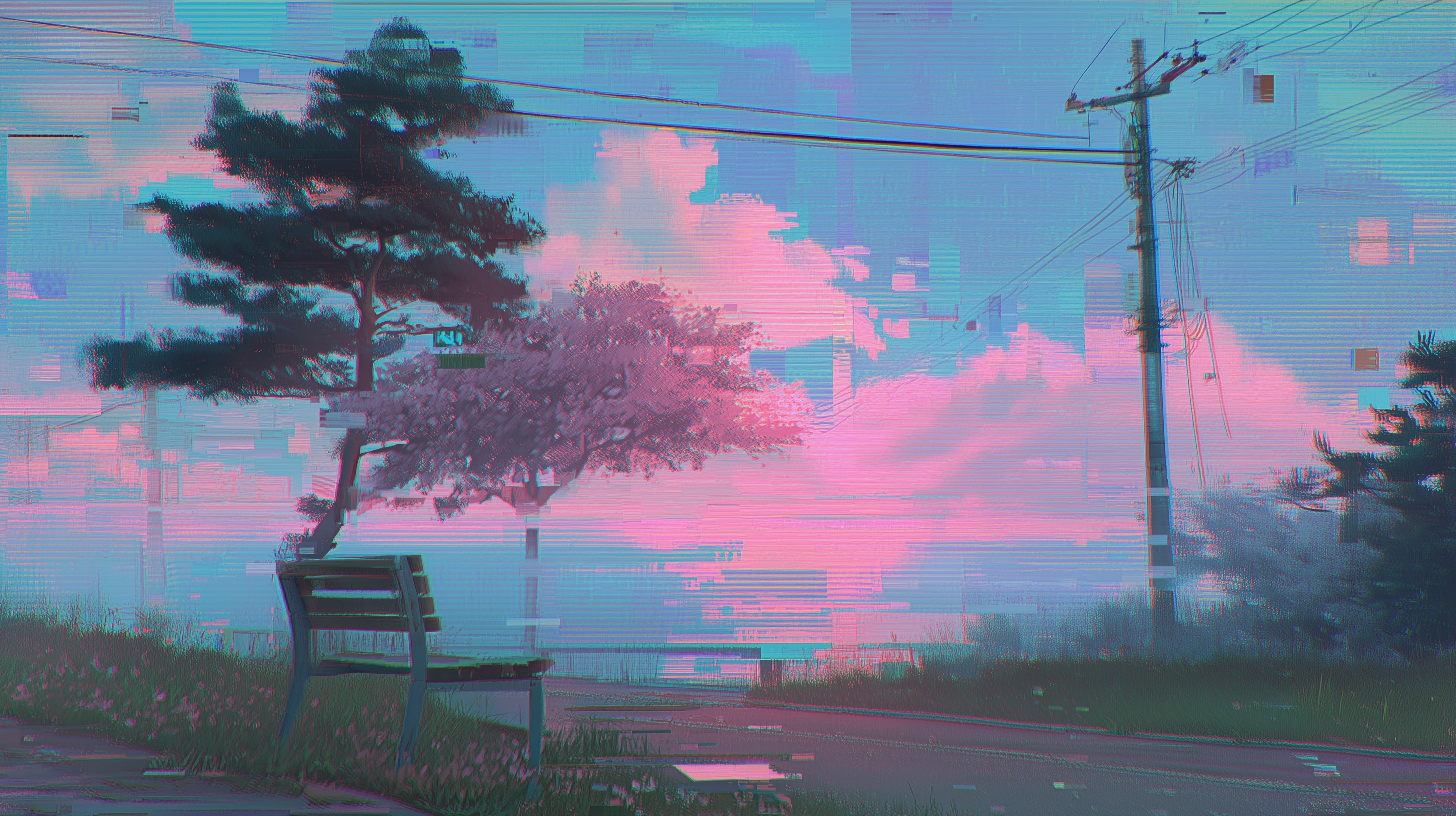 fond d'écran glitch 5k téléchargement gratuit
