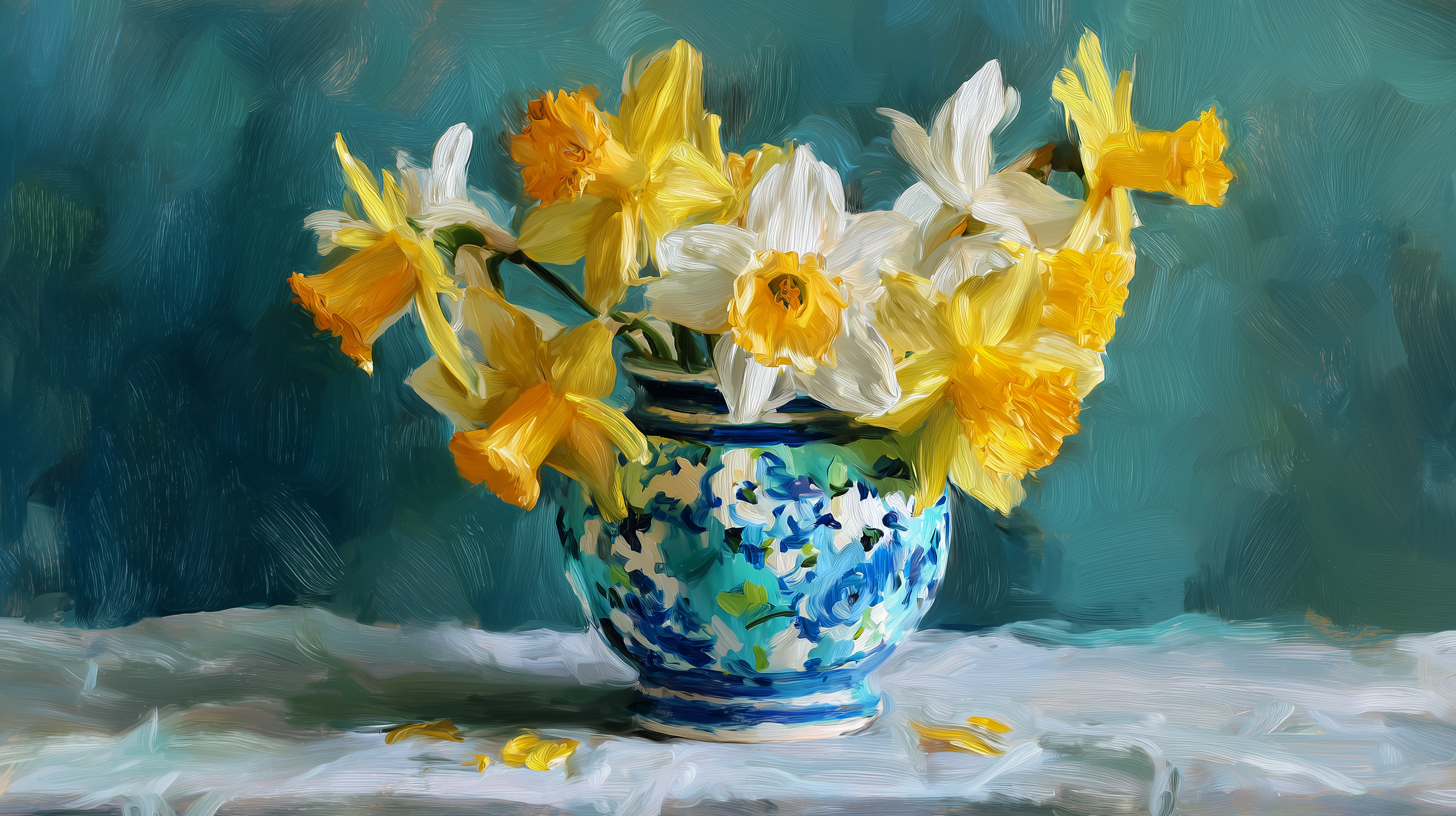 fond d'écran Narcissus tazetta ultrawide 3440x1440 téléchargement gratuit