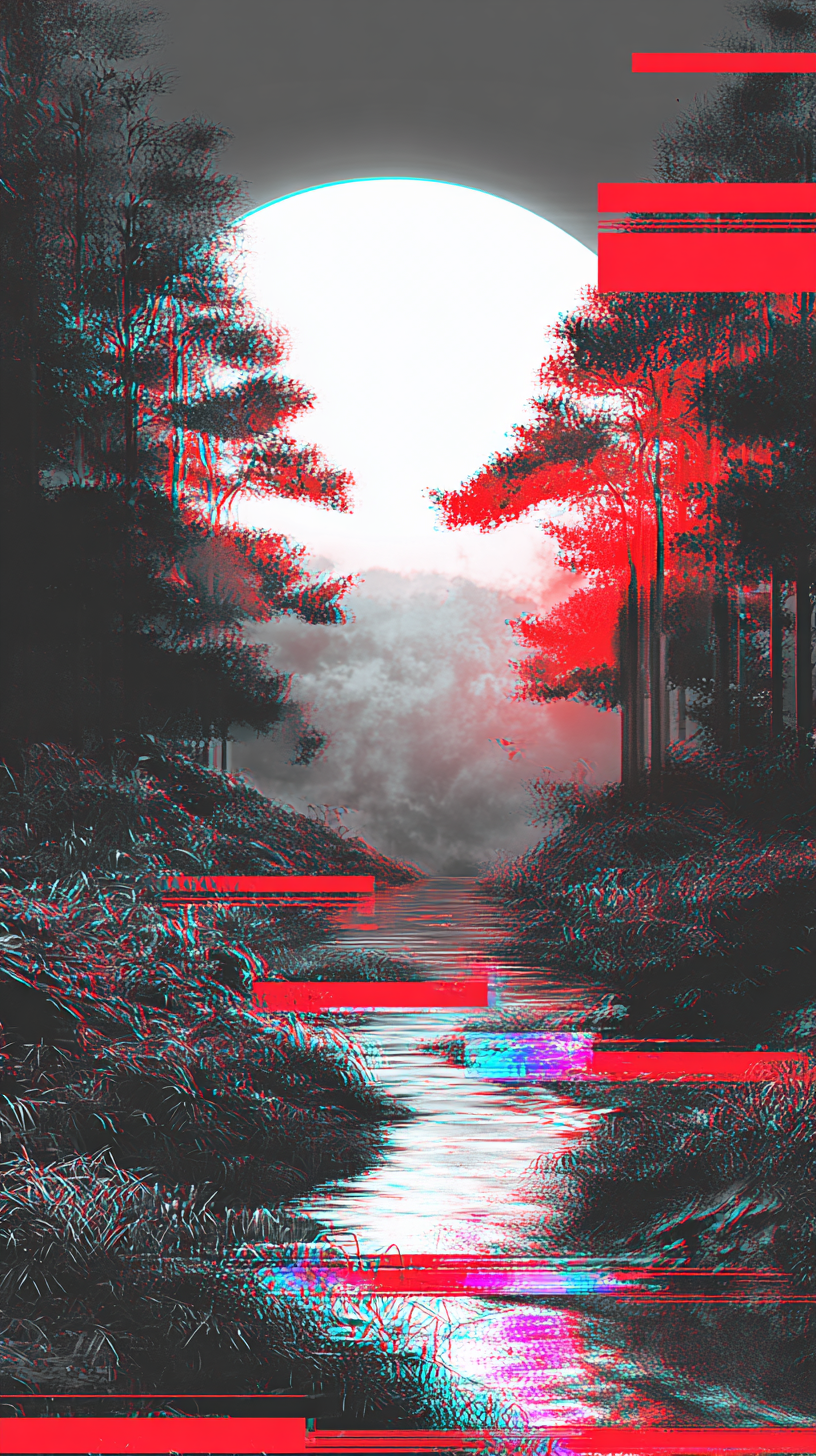 fond d'écran glitch iphone 8 gratuit