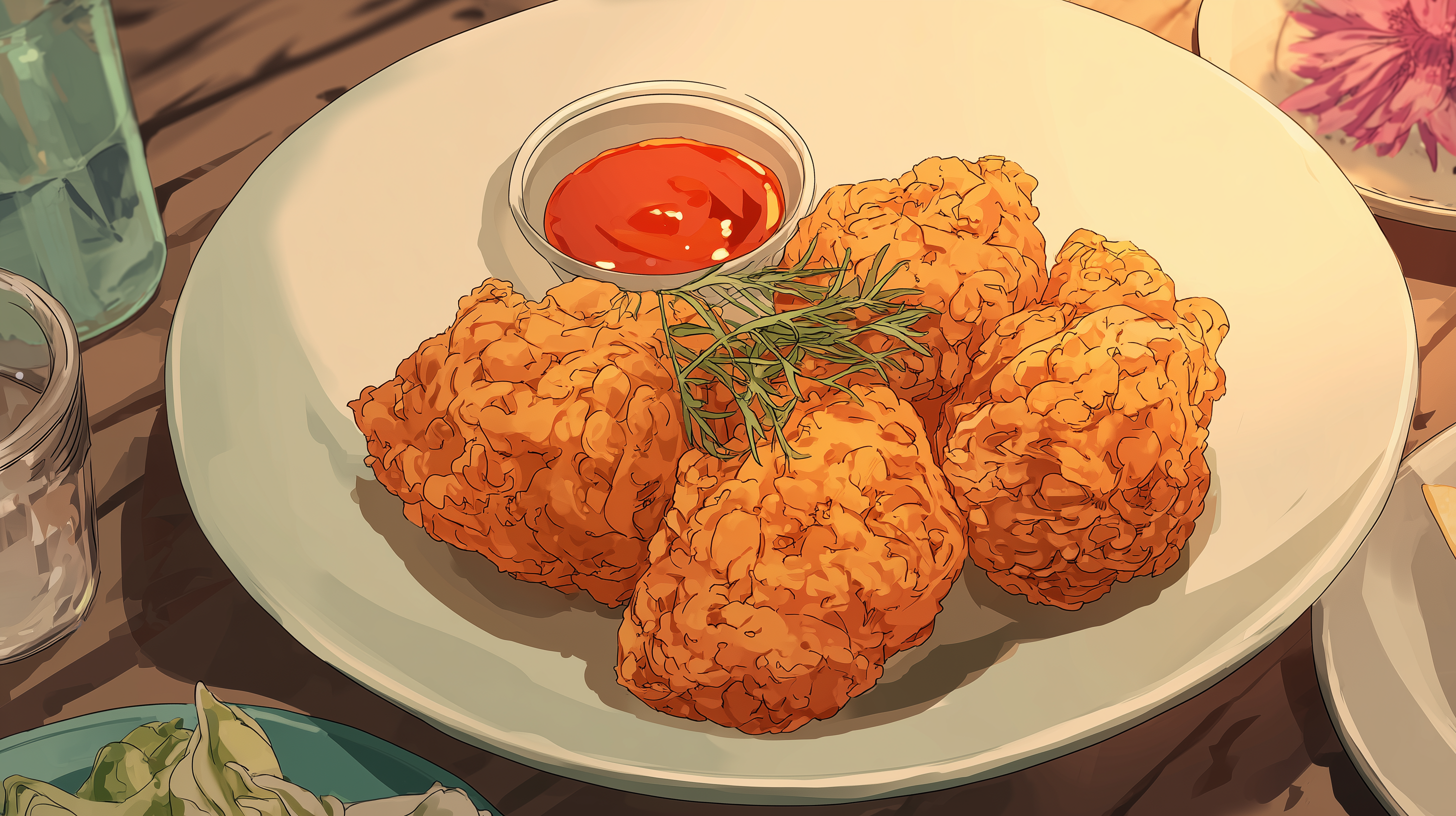 fond d'écran Poulet frit pc hp téléchargement gratuit