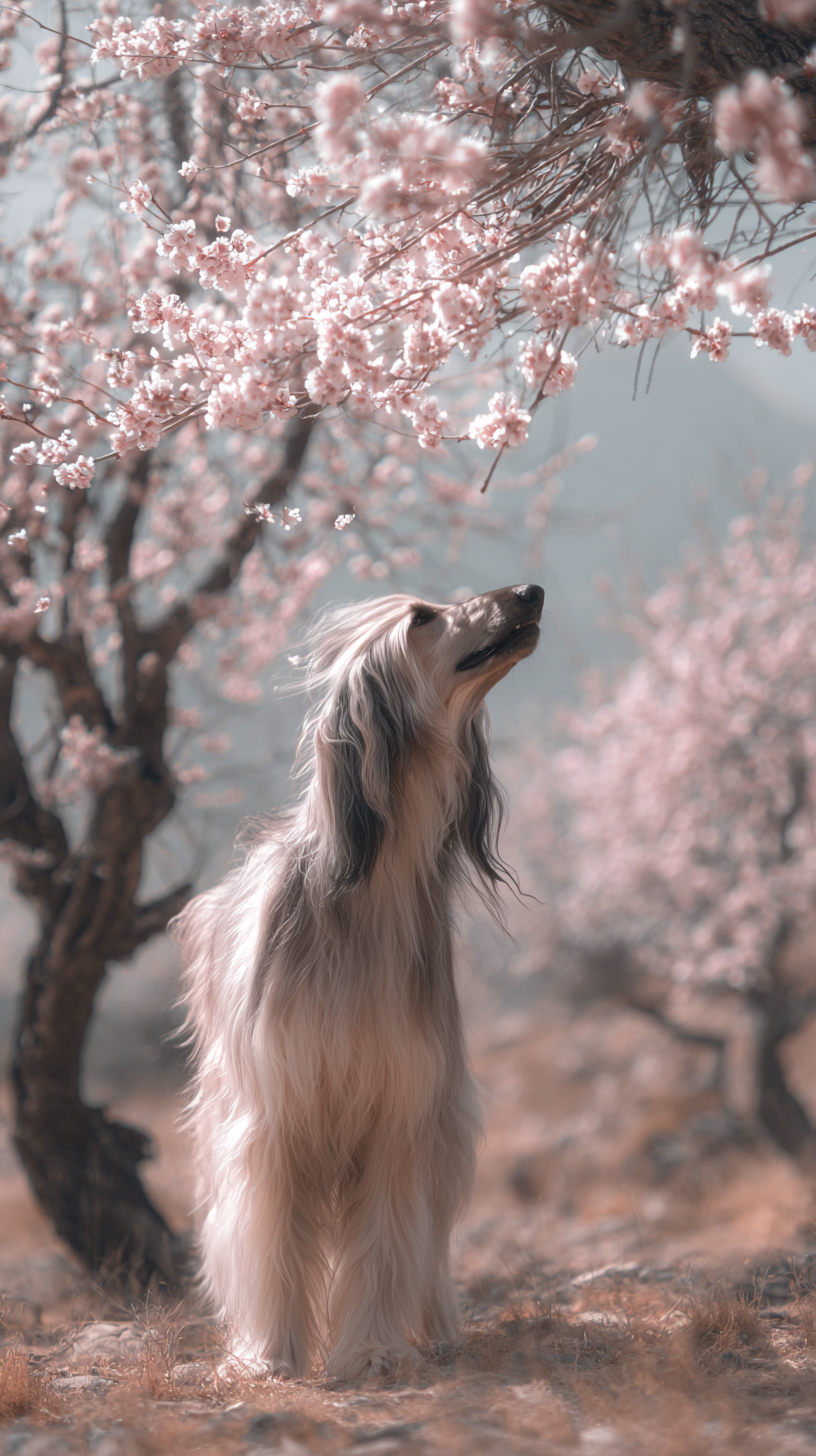 fond d'écran Lévrier afghan iphone 13 gratuit