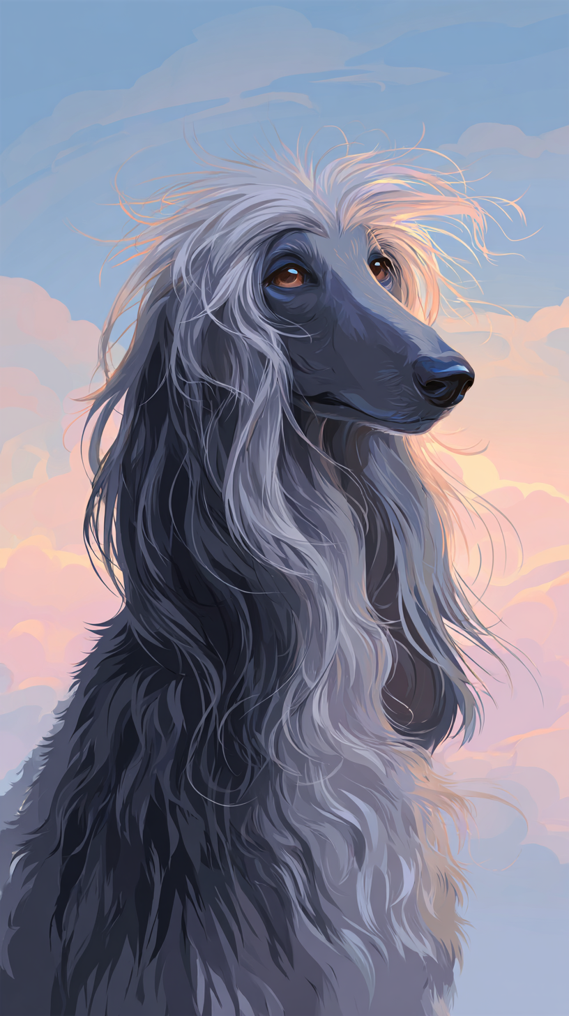 fond d'écran Lévrier afghan téléphone Oppo gratuit