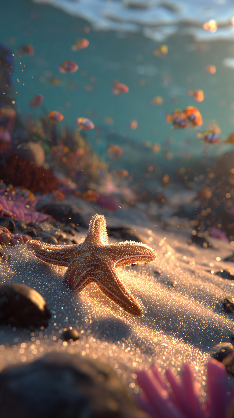 fond d'écran Étoile de mer pour tablette android gratuit télécharger gratuit