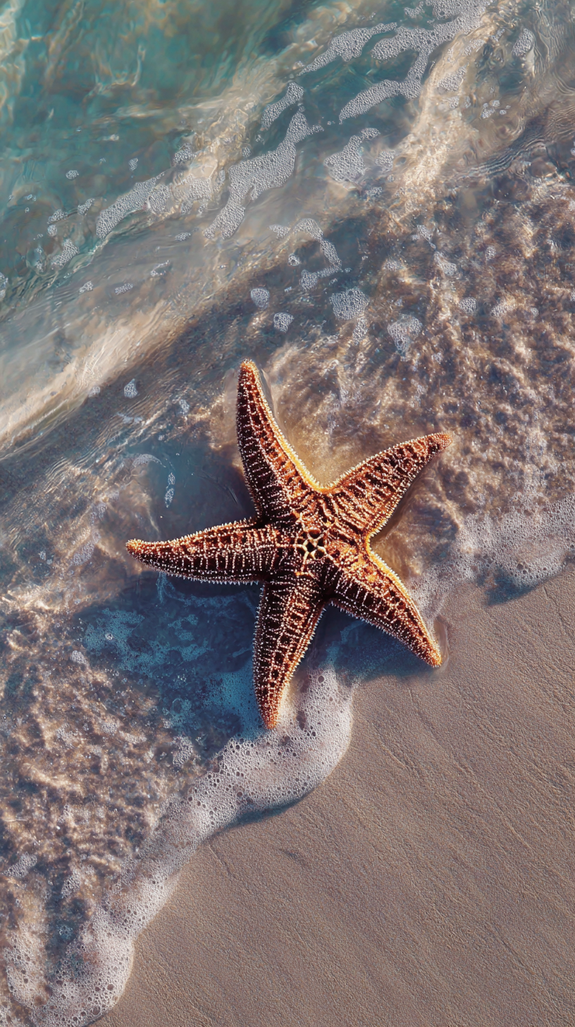fond d'écran Étoile de mer iphone 4k télécharger gratuit