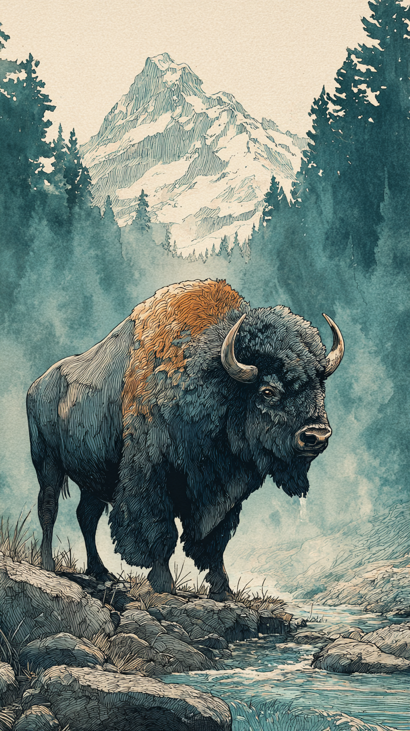 xiaomi fond d'écran Bison gratuit