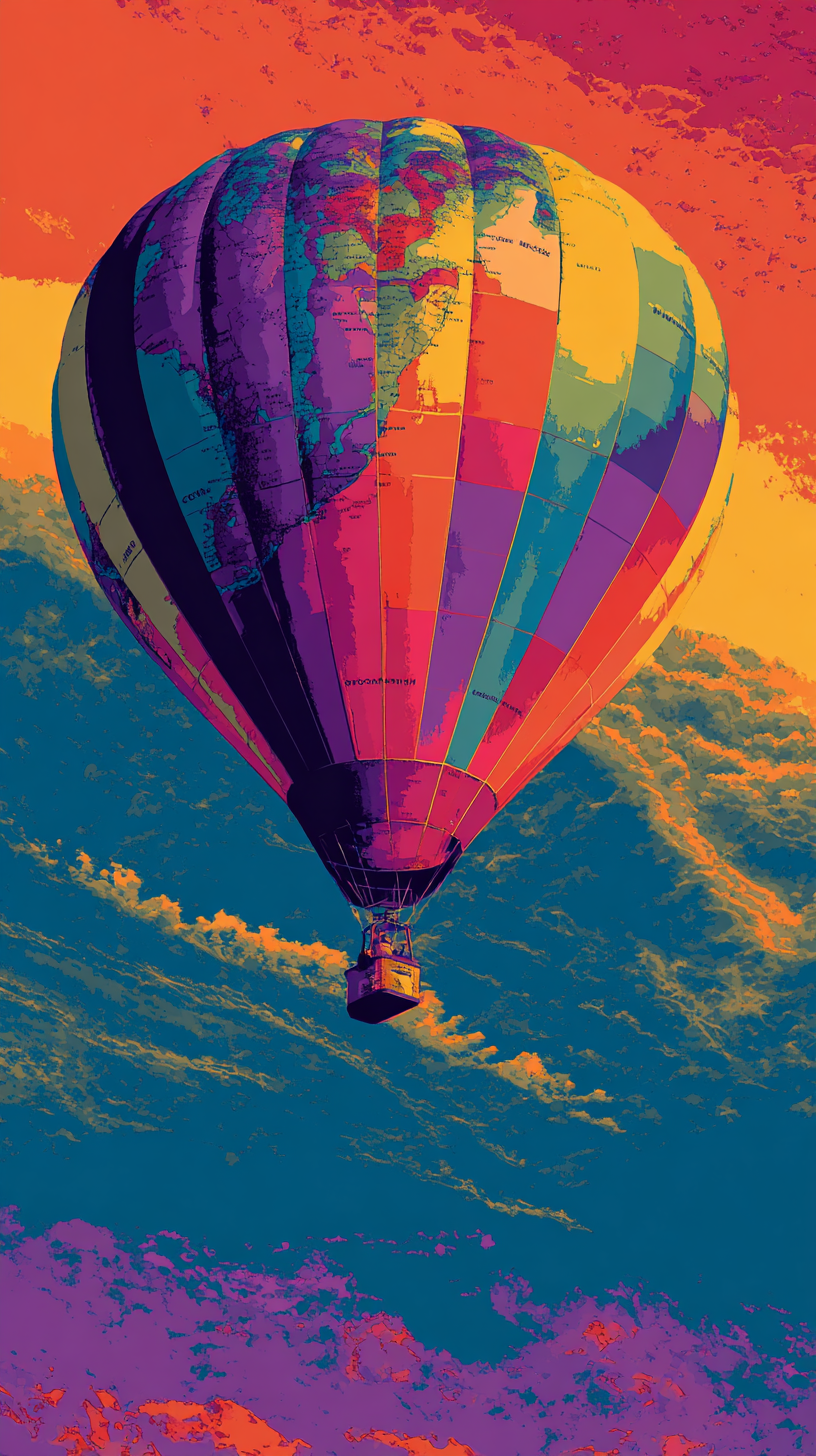 iphone fond d'écran montgolfière gratuit
