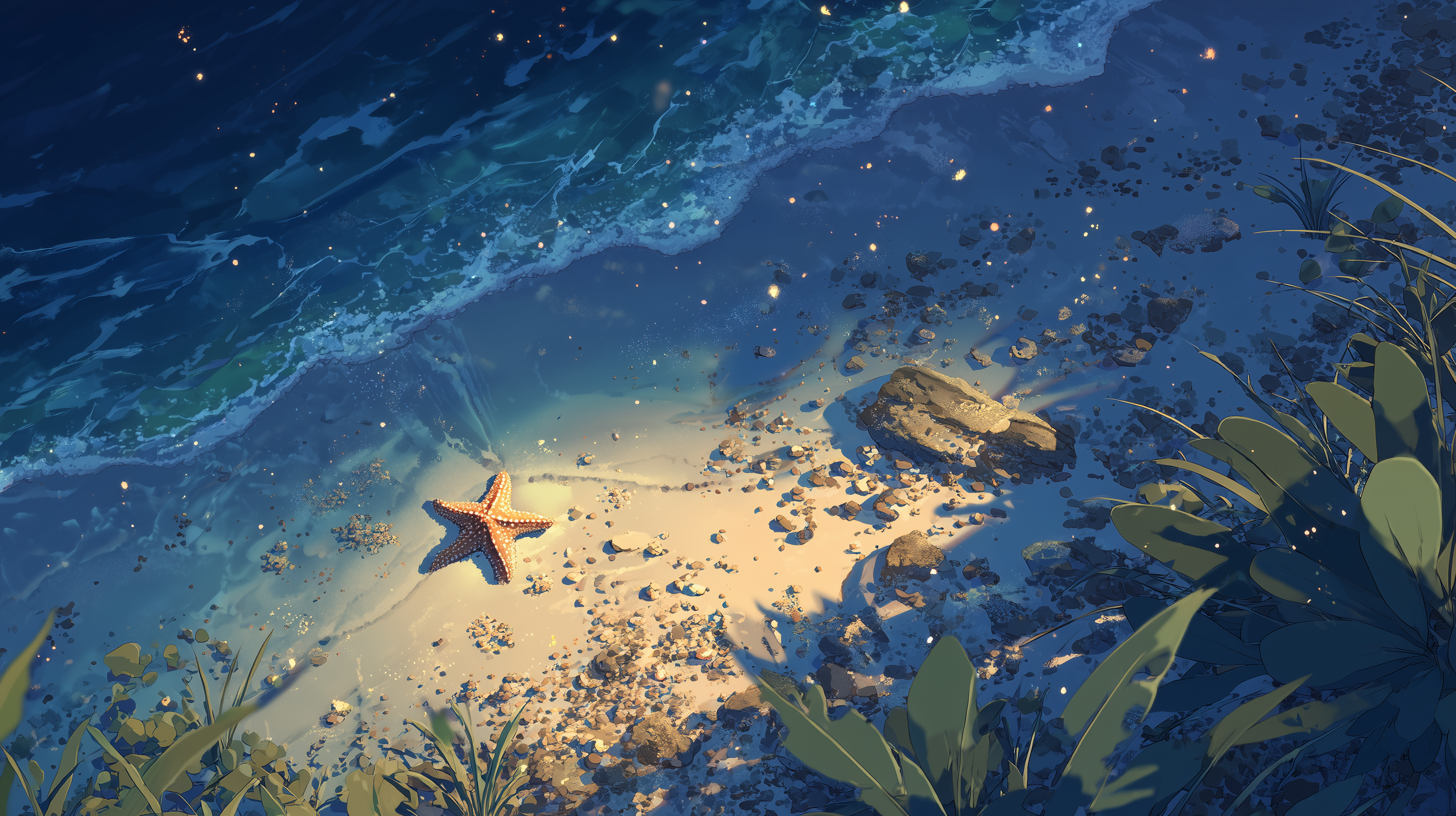 windows 11 fond d'écran Étoile de mer téléchargement gratuit