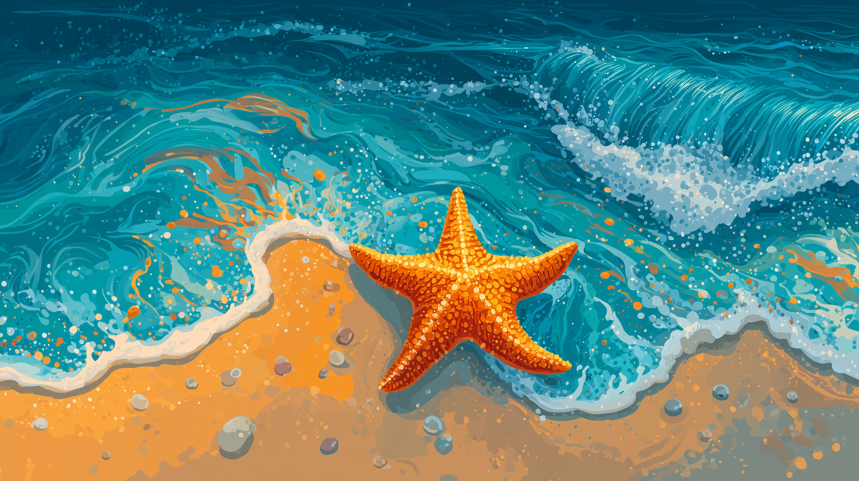 fond d'écran Étoile de mer apple mac téléchargement gratuit