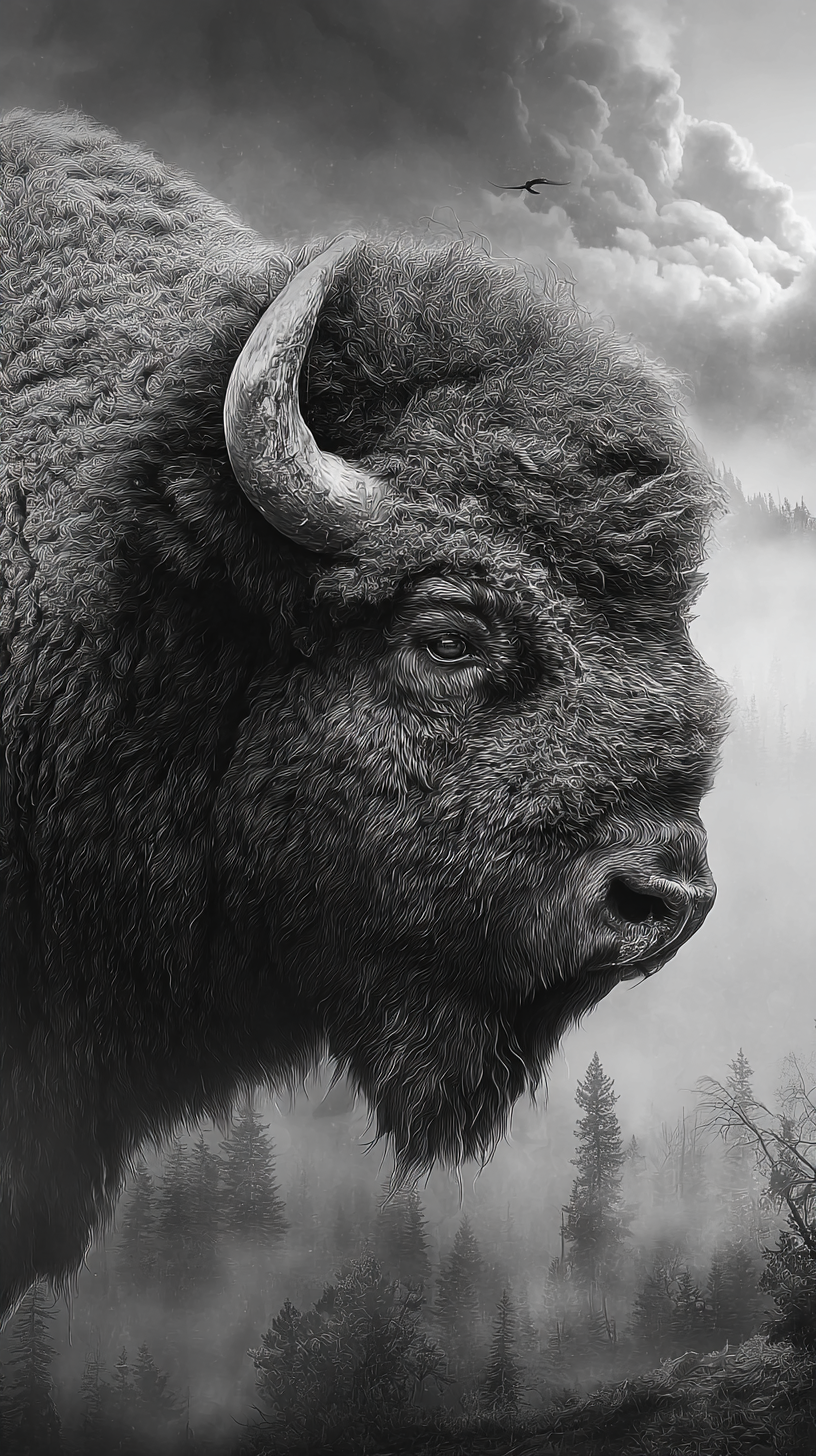 fond d'écran Bison iphone gratuit télécharger gratuit