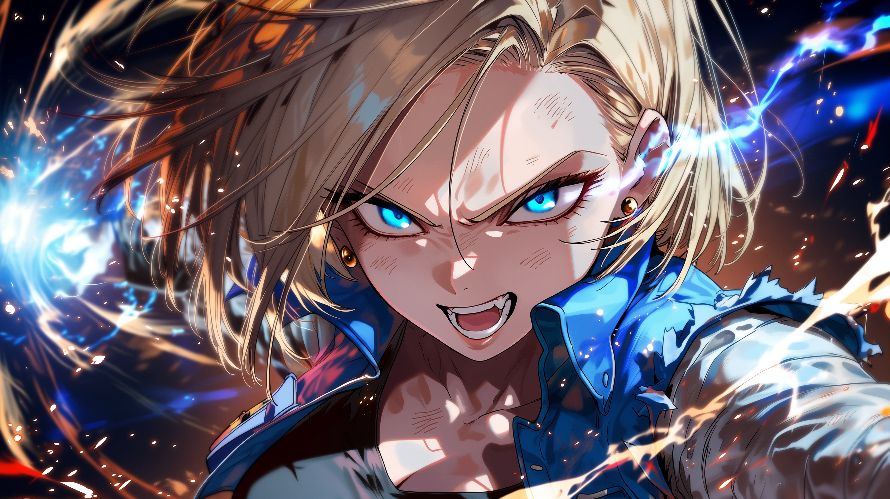 fond d'écran Android 18 16:9 4k téléchargement gratuit