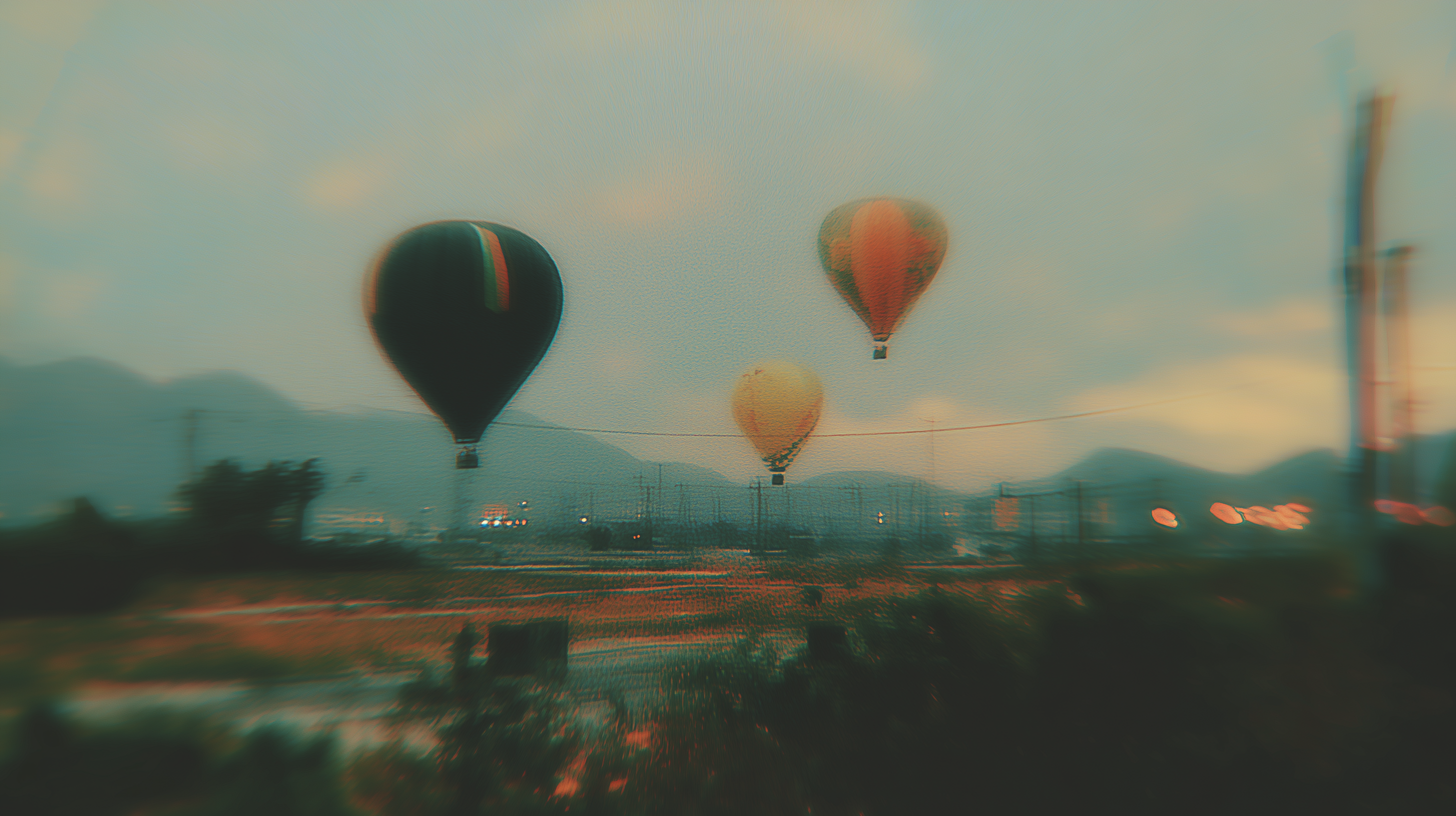 fond d'écran montgolfière 3840 x 1080 téléchargement gratuit