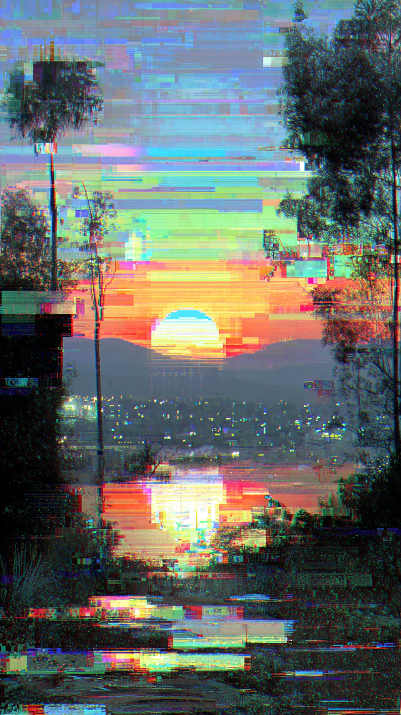 iphone fond d'écran glitch kawaii télécharger gratuit