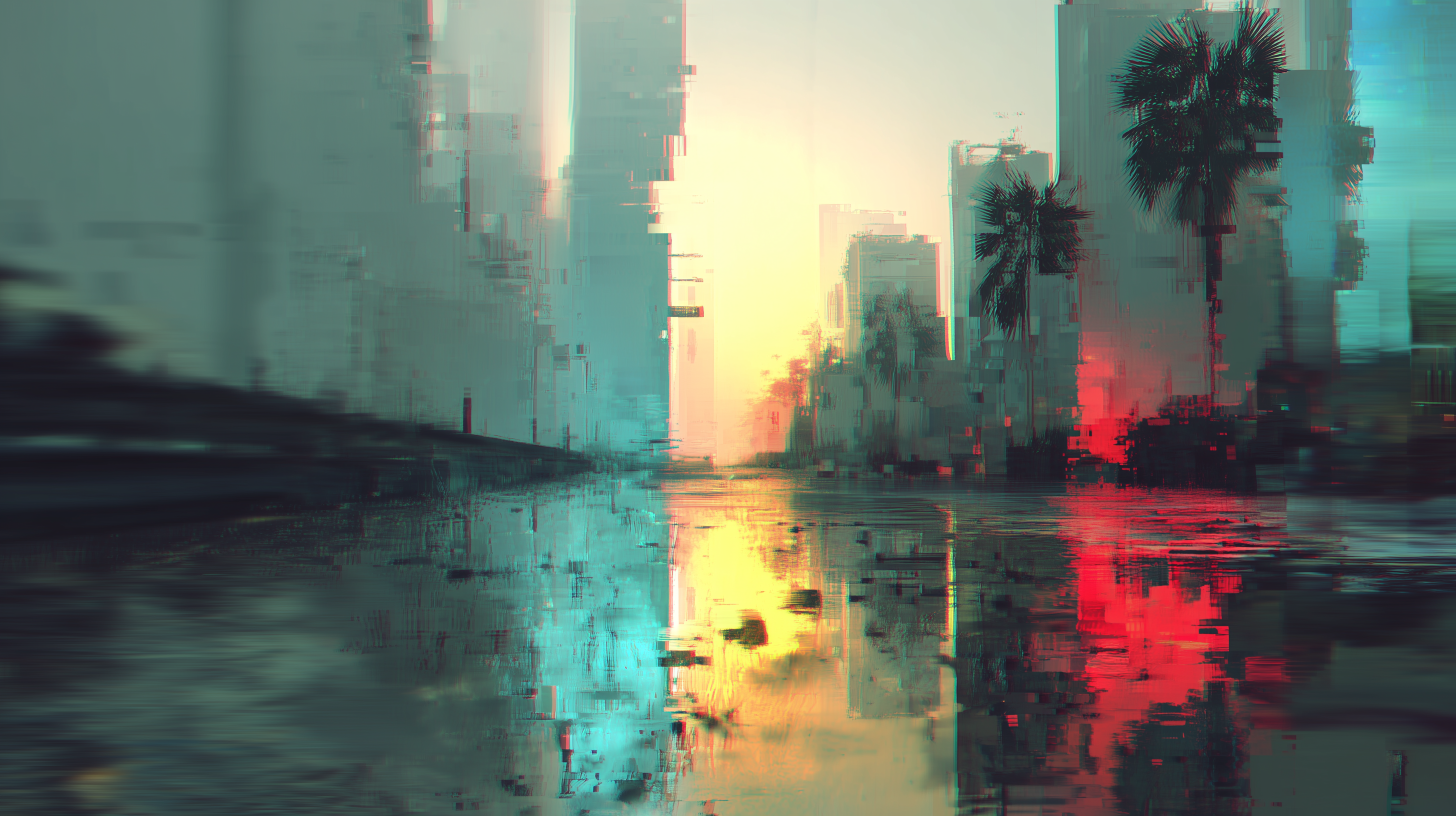 fond d'écran glitch 1440p hd téléchargement gratuit