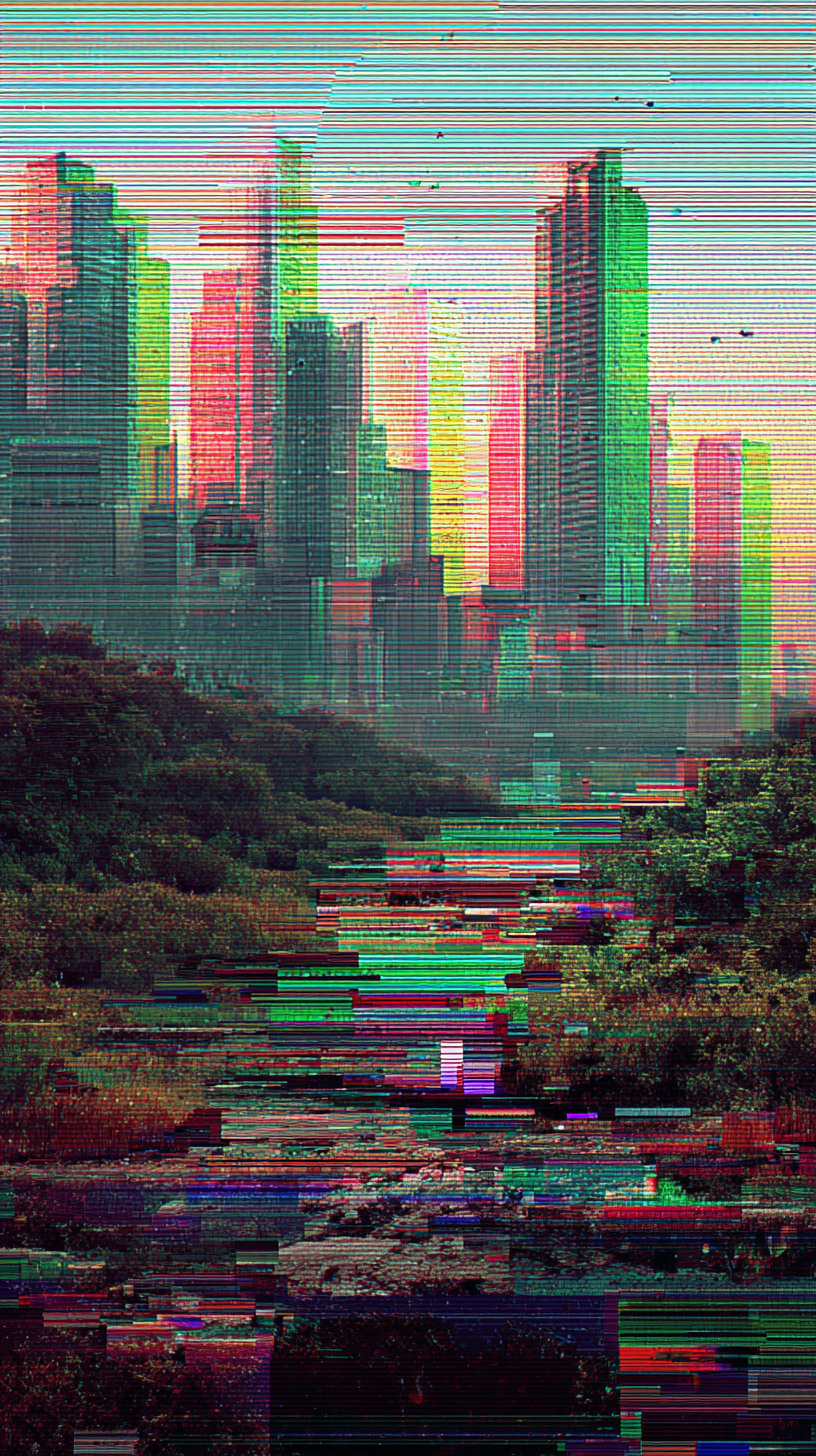 fond d'écran glitch iphone 16 plus gratuit