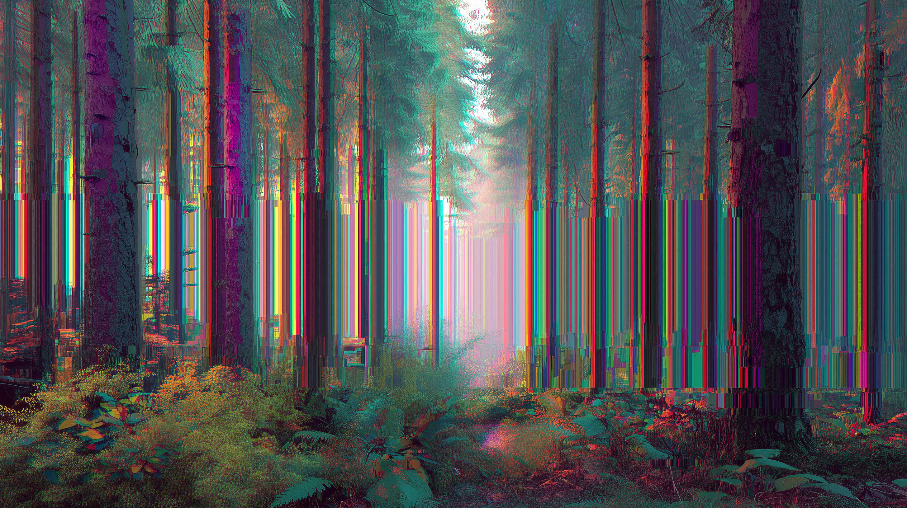 fond d'écran glitch 4k 2560x1440 téléchargement gratuit