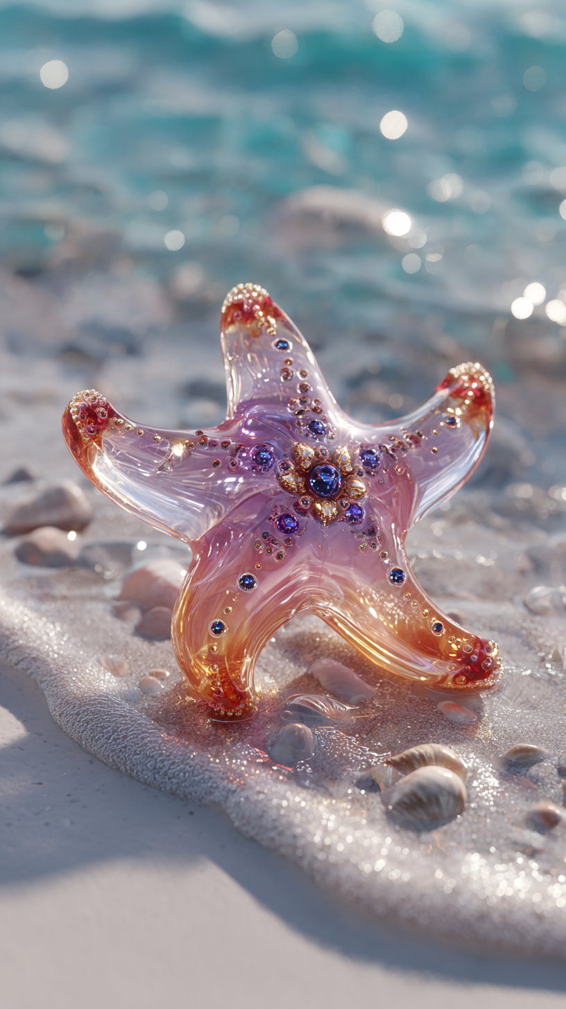 fond d'écran Étoile de mer iphone 16 pro gratuit