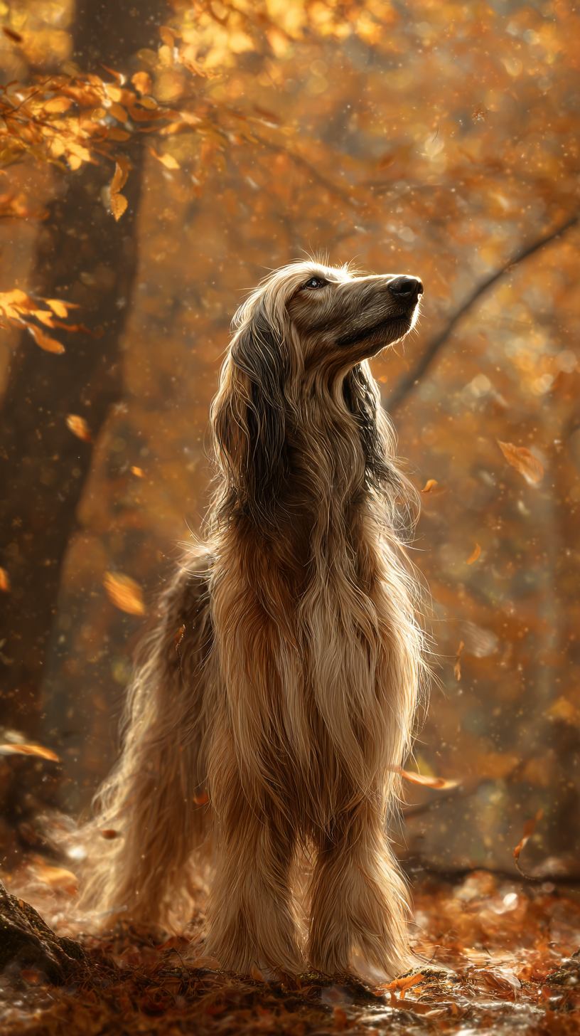 fond d'écran Lévrier afghan pour téléphone télécharger gratuit