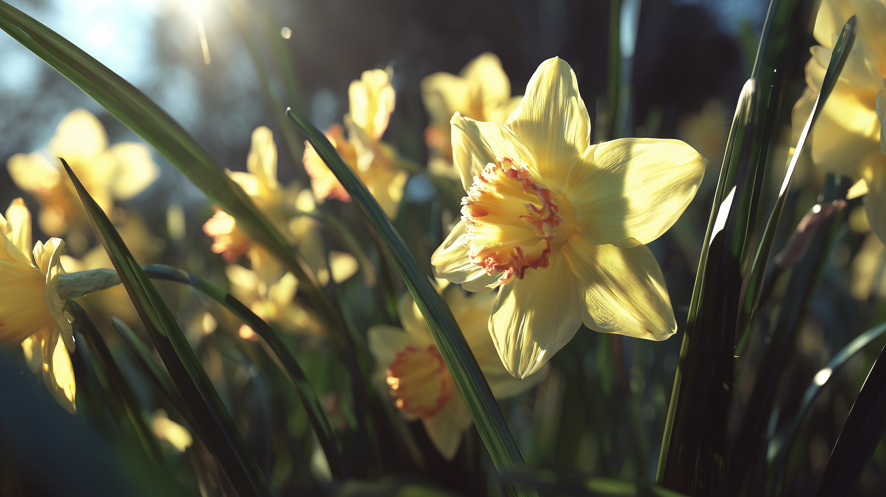 fond d'écran Narcissus tazetta windows 11 hd téléchargement gratuit