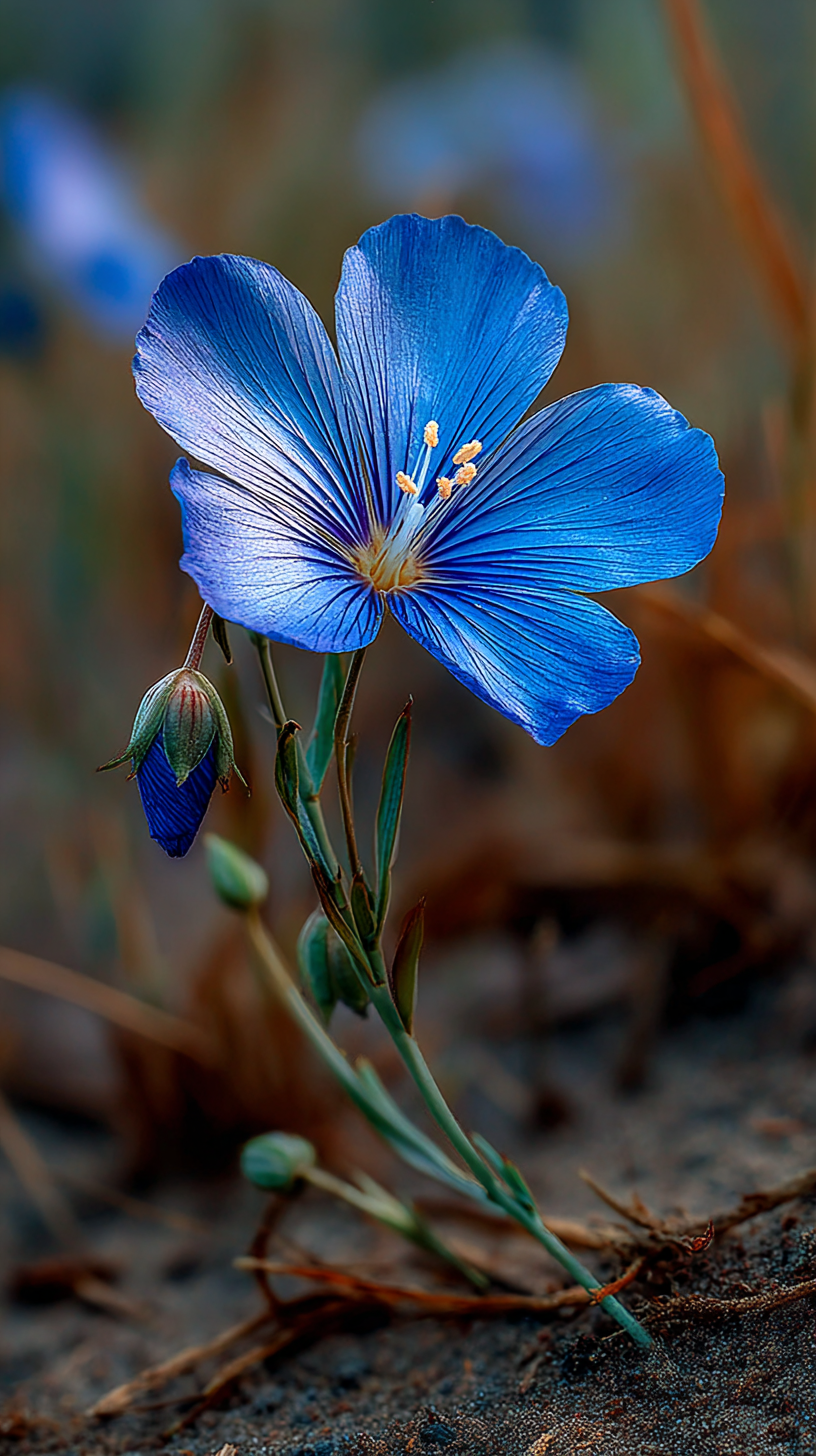 fond d'écran Linum lewisii téléphone Realme télécharger gratuit