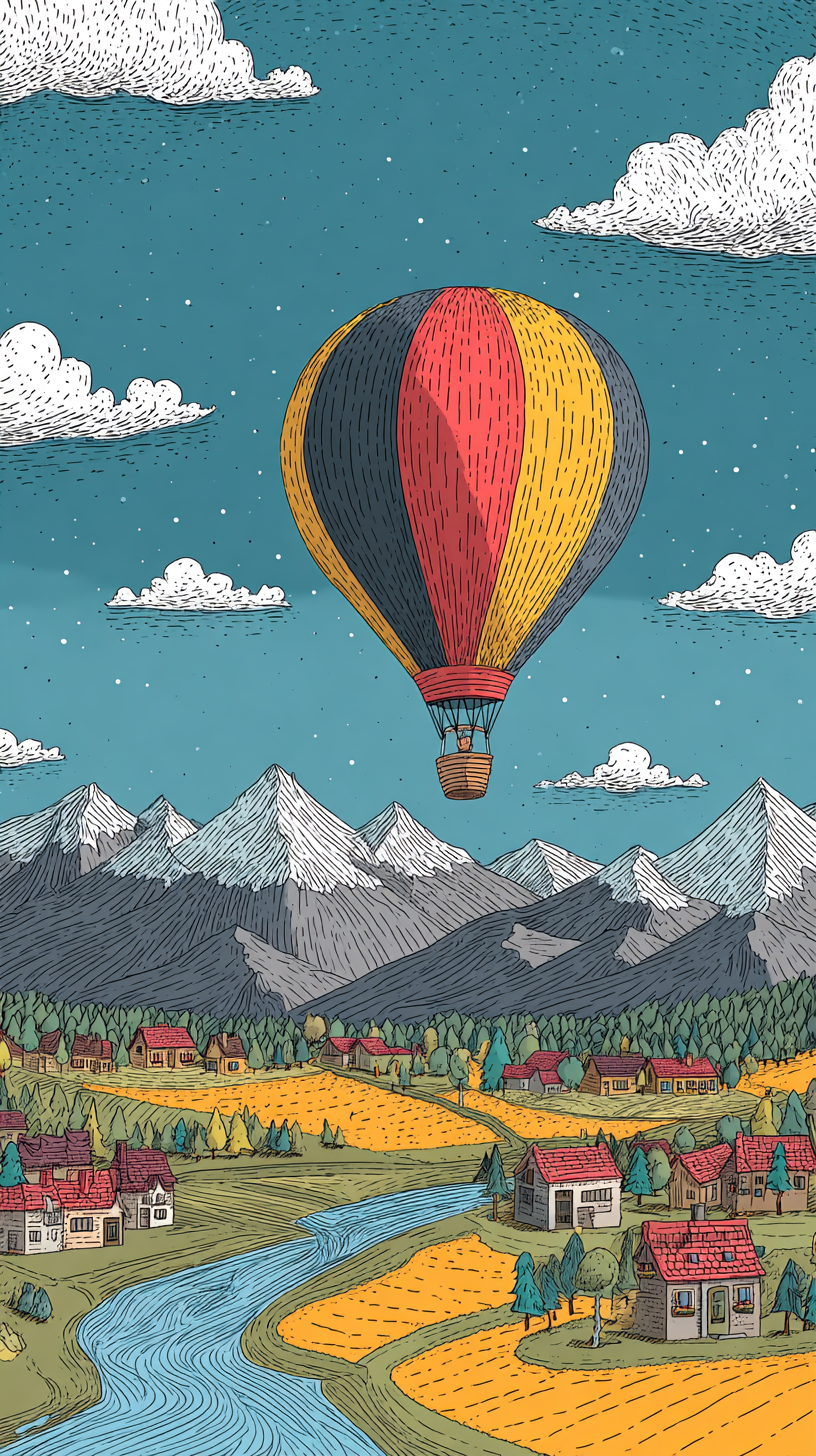 fond d'écran montgolfière android 4k télécharger gratuit