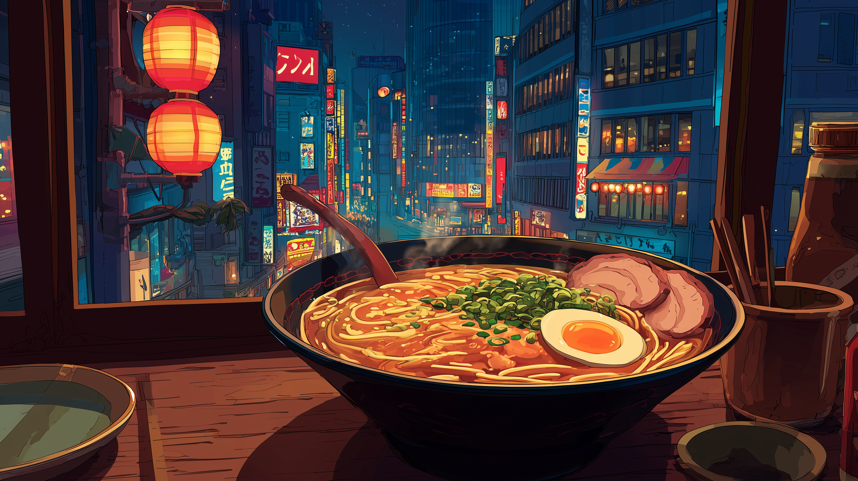 fond d'écran Rāmen 4k pc téléchargement gratuit