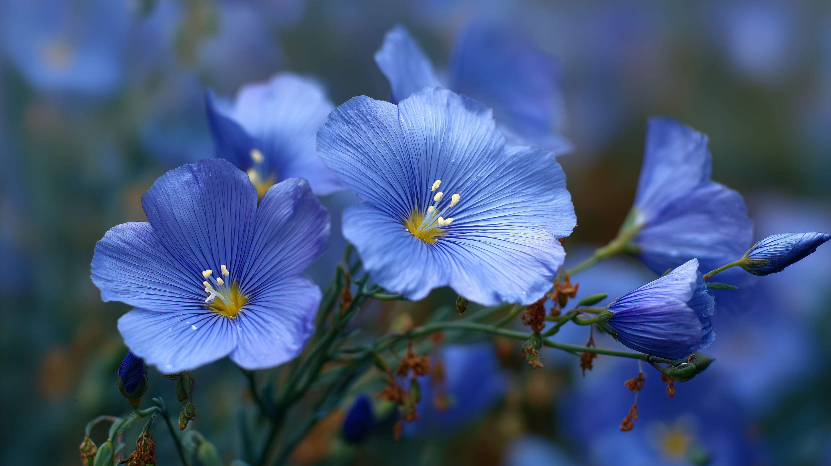 fond d'écran Linum lewisii hd 1366x768 téléchargement gratuit