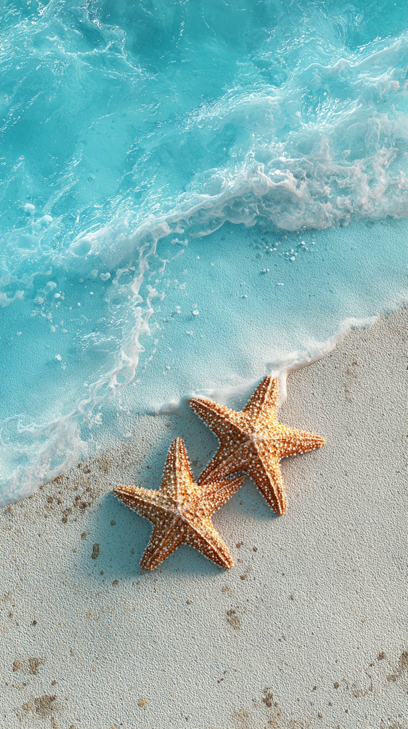 fond d'écran Étoile de mer iphone 15 4k télécharger gratuit