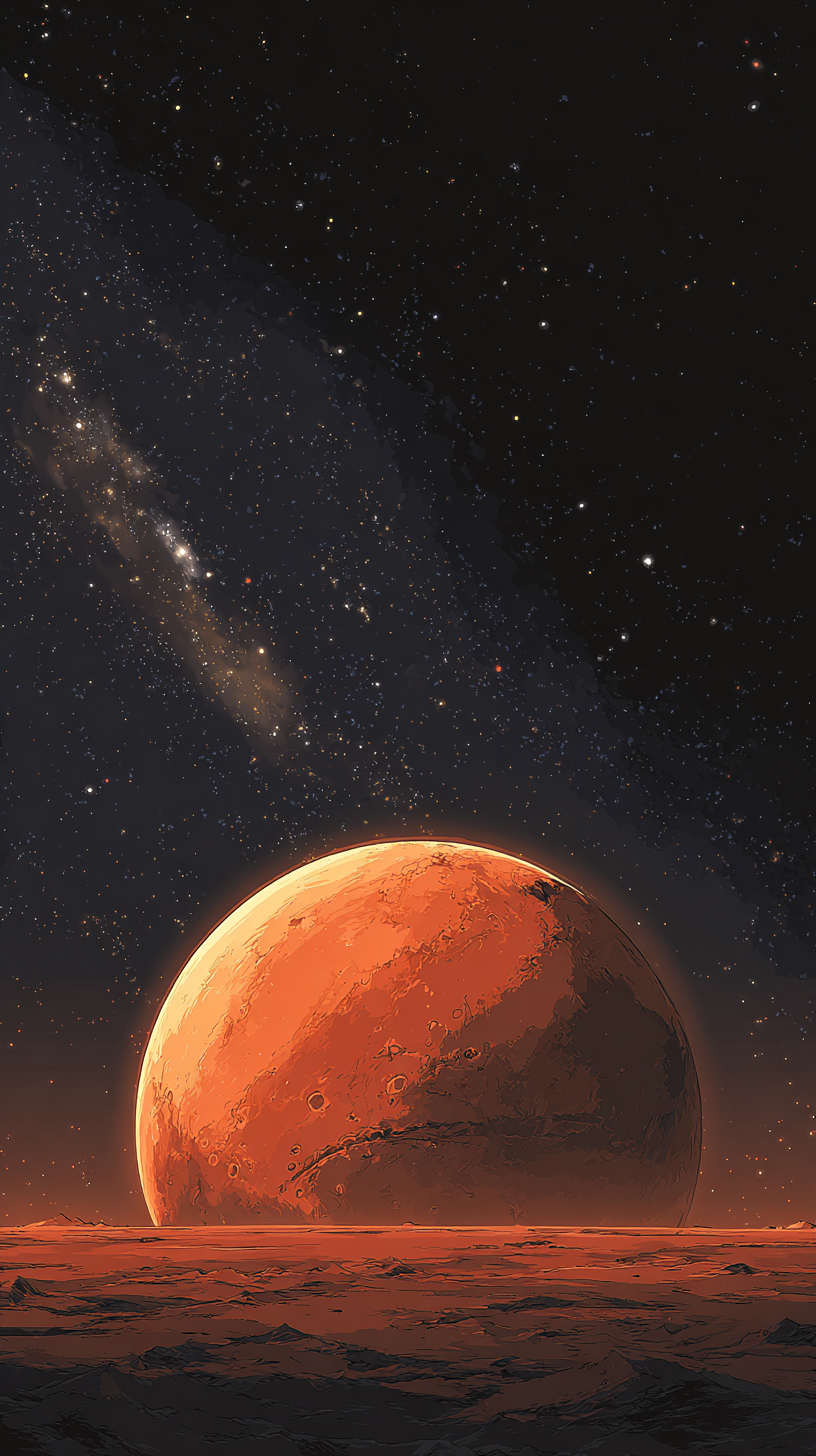 fond d'écran Mars iphone 16e gratuit