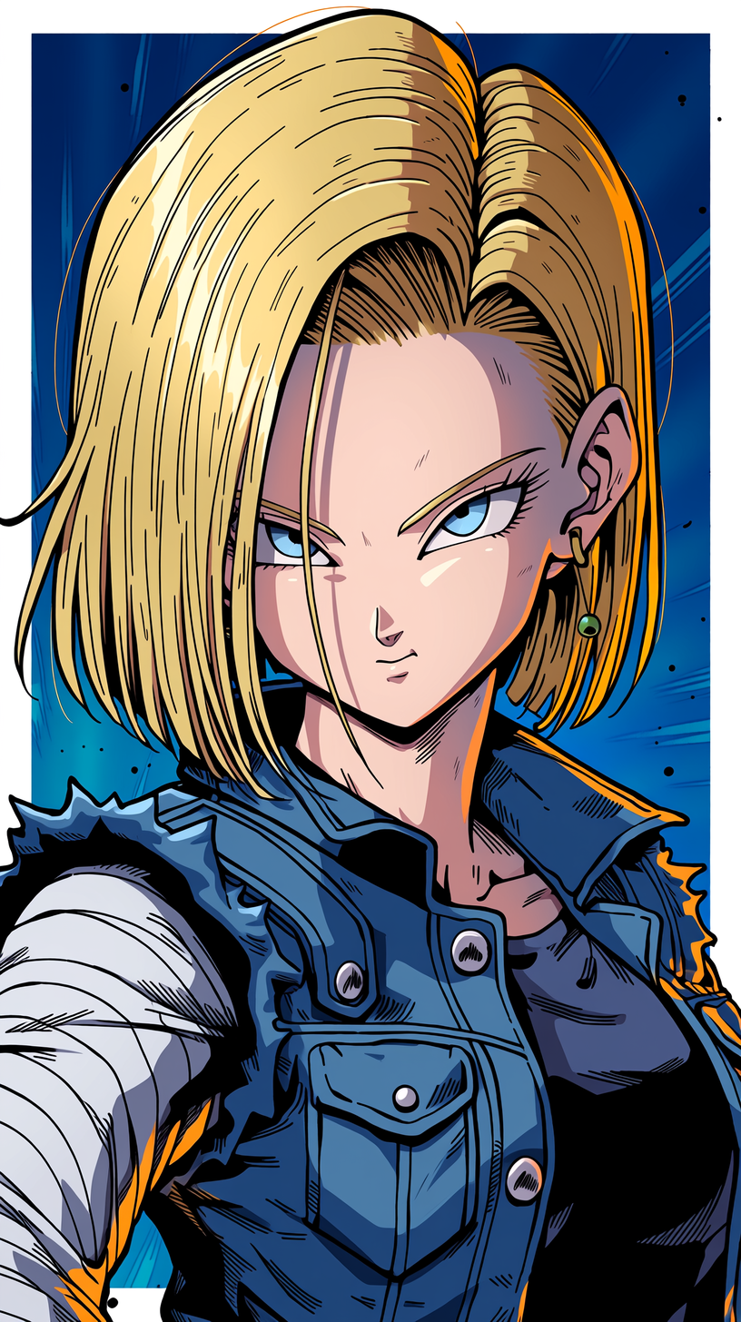 fond d'écran Android 18 iphone 16 pro max télécharger gratuit