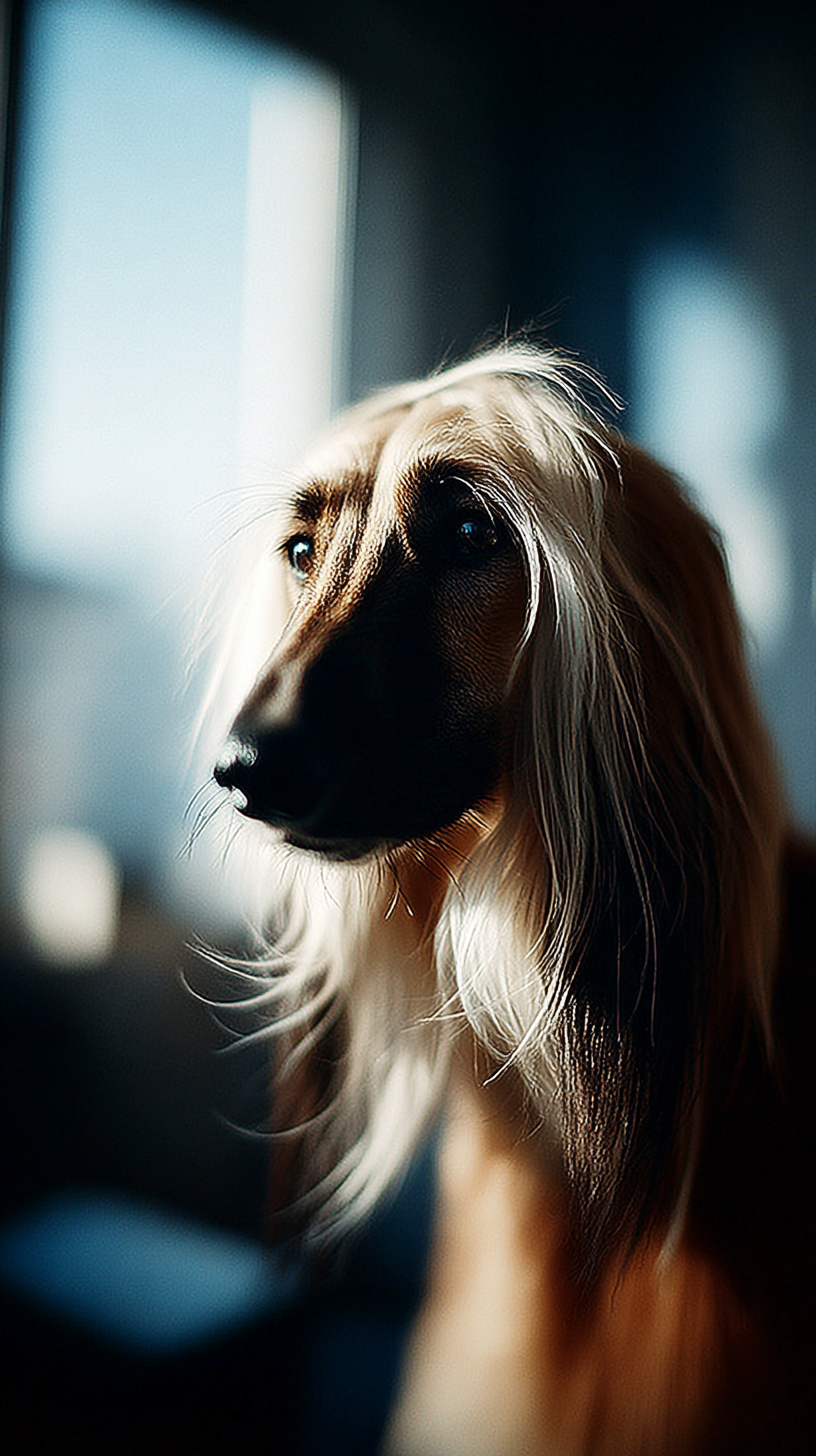 fond d'écran Lévrier afghan iphone 16e gratuit