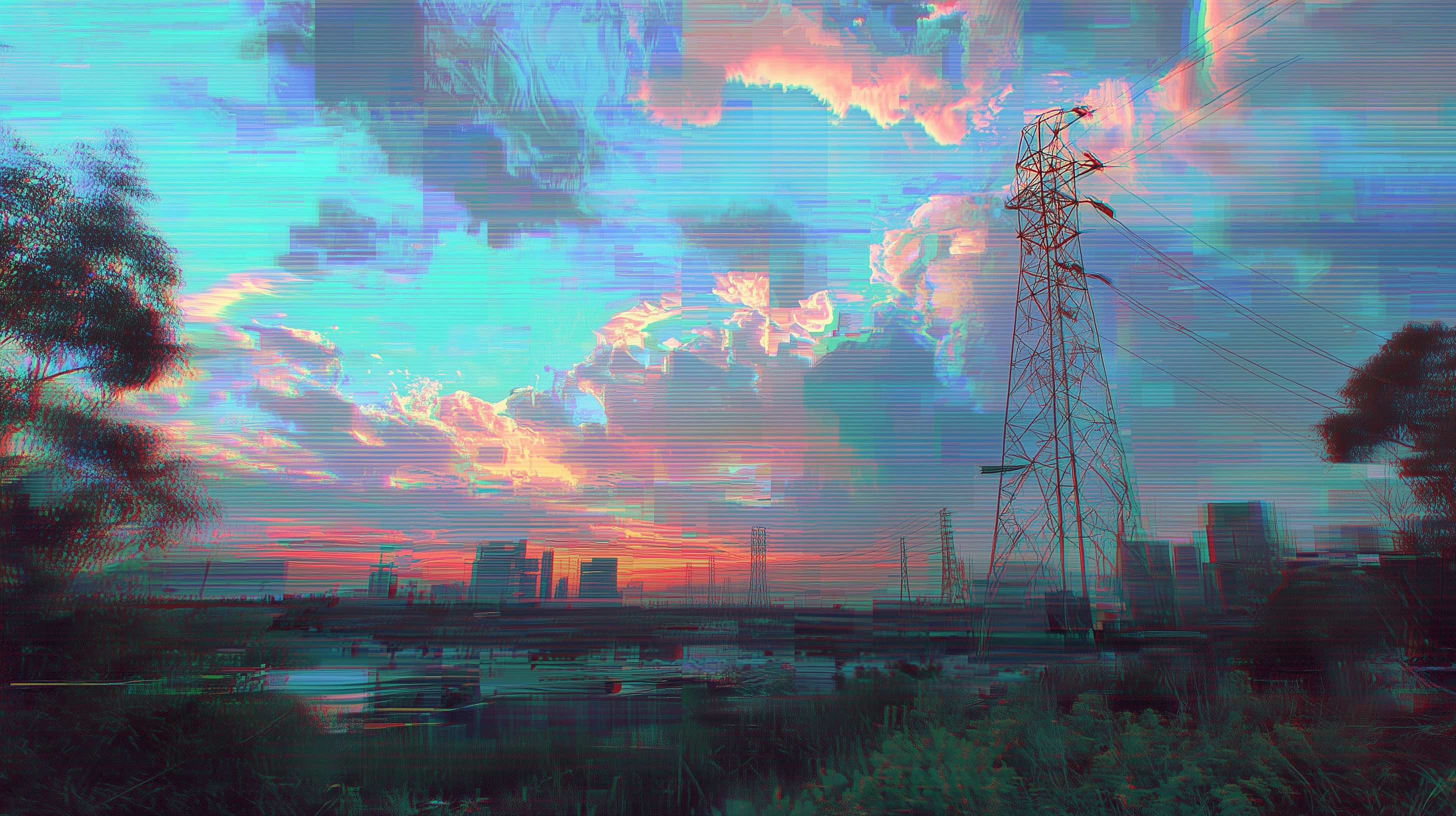 fond d'écran glitch meilleure téléchargement gratuit