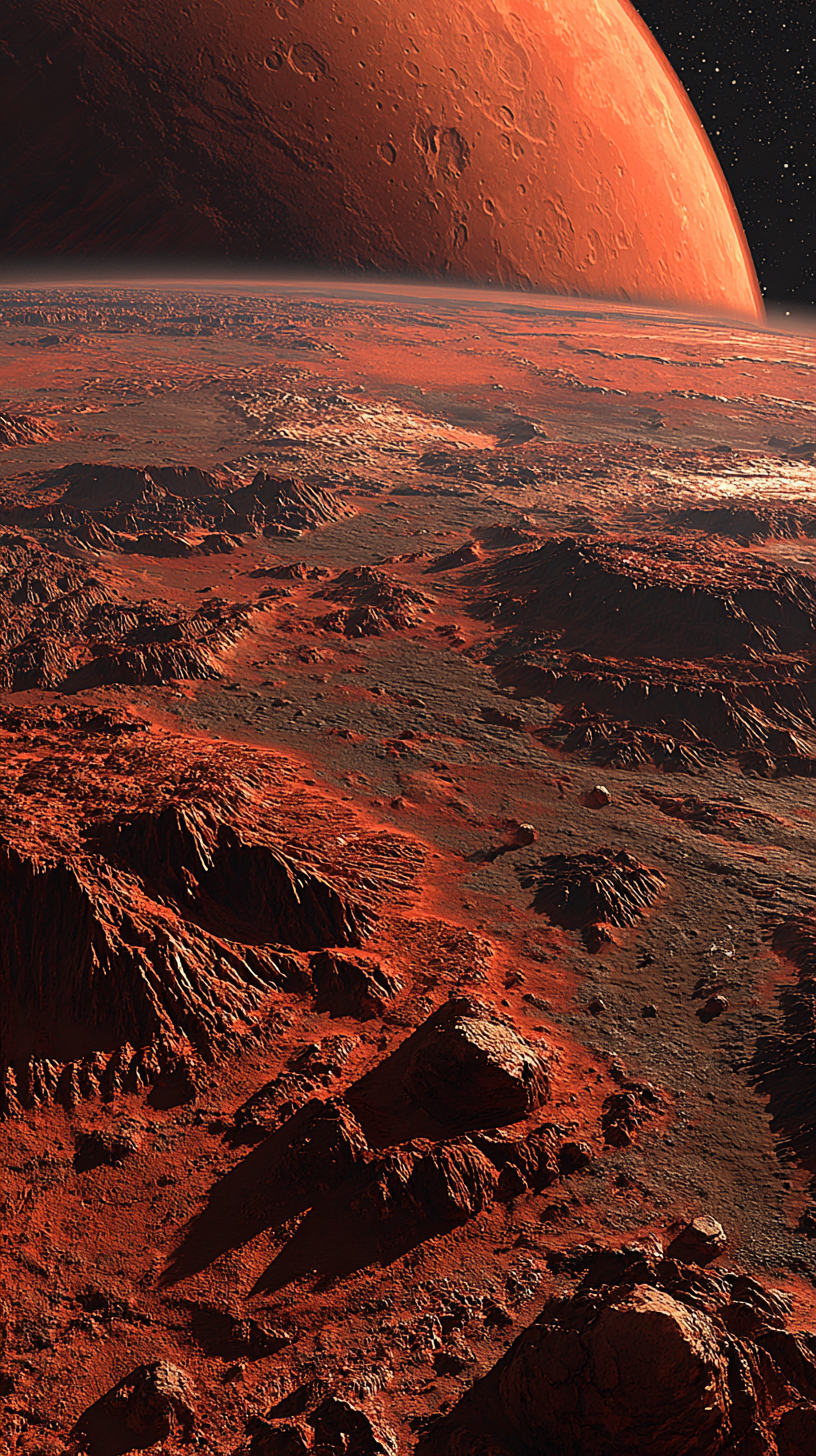 fond d'écran Mars iphone 16 pro gratuit