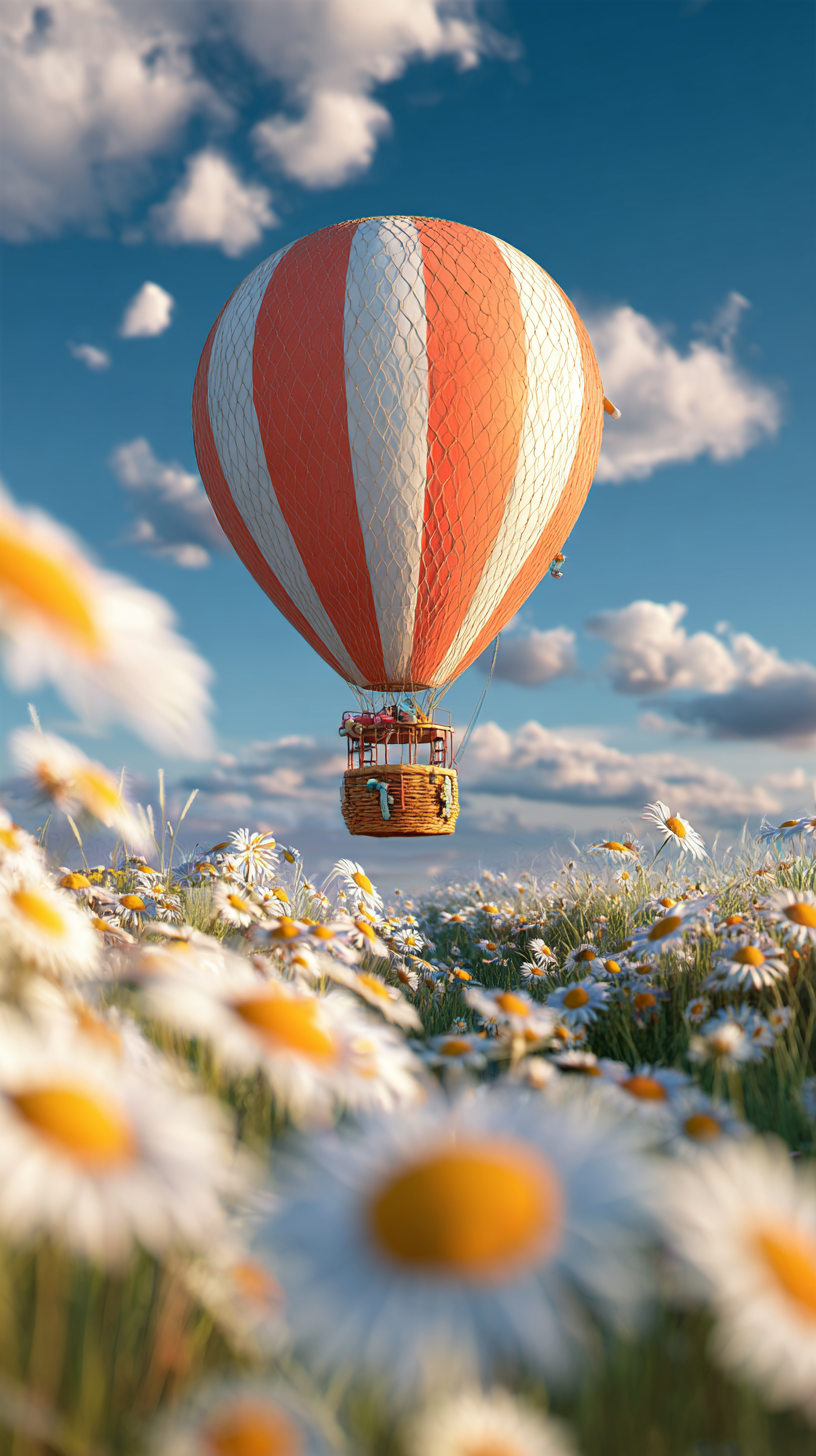 fond d'écran montgolfière iphone x gratuit