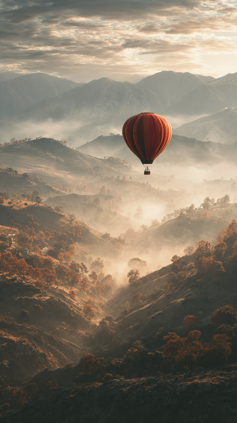 fond d'écran montgolfière iphone 16 pro gratuit