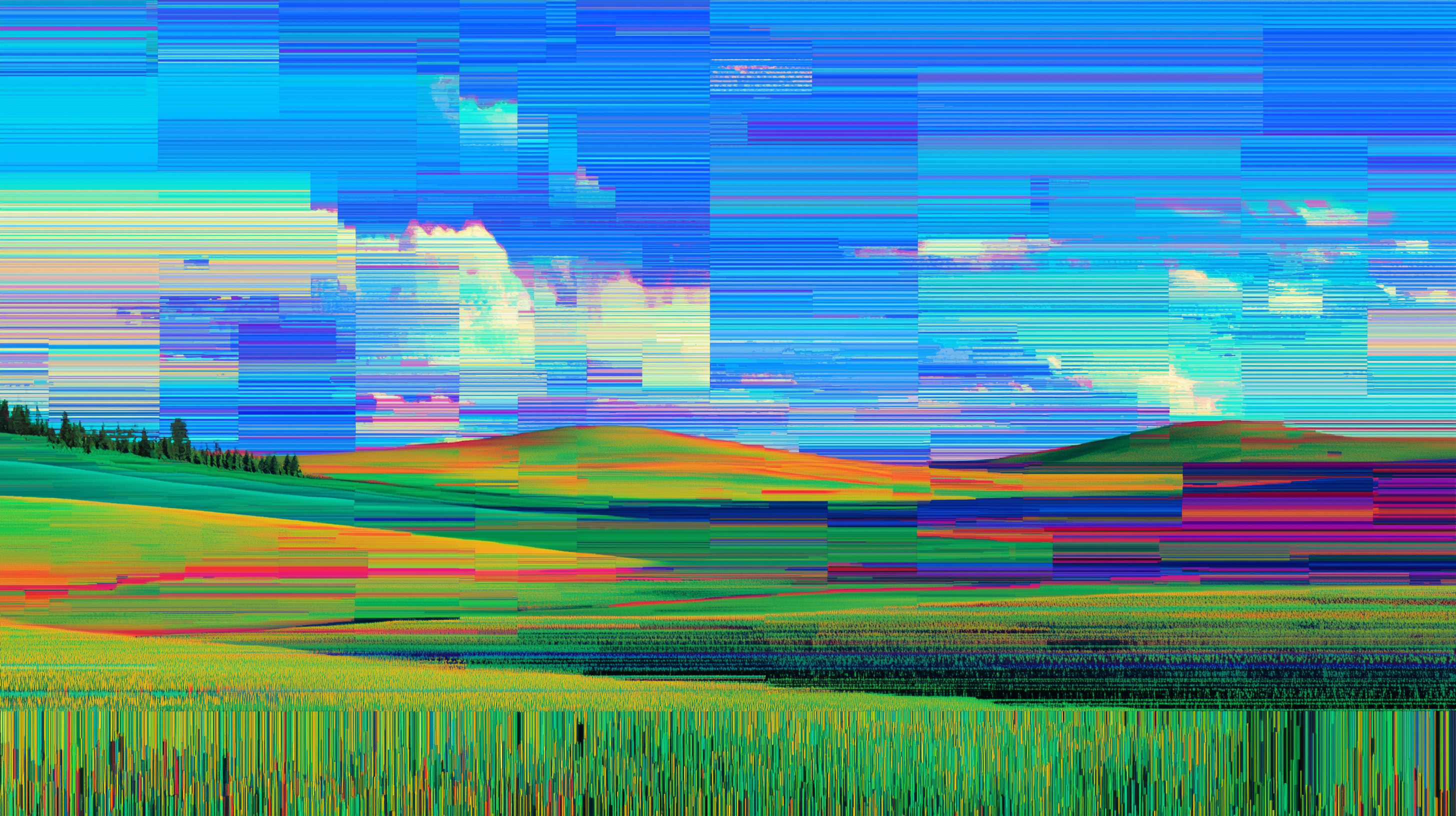fond d'écran glitch 5120x2880 téléchargement gratuit