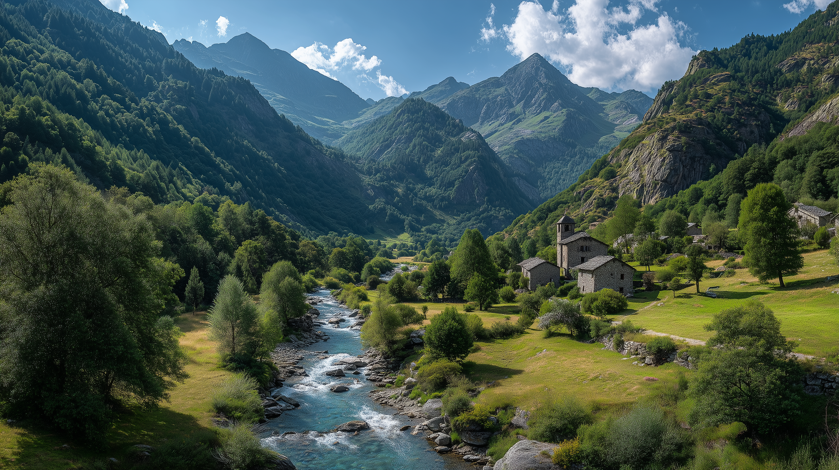 fond d'écran Vallée 3840 x 1080 téléchargement gratuit
