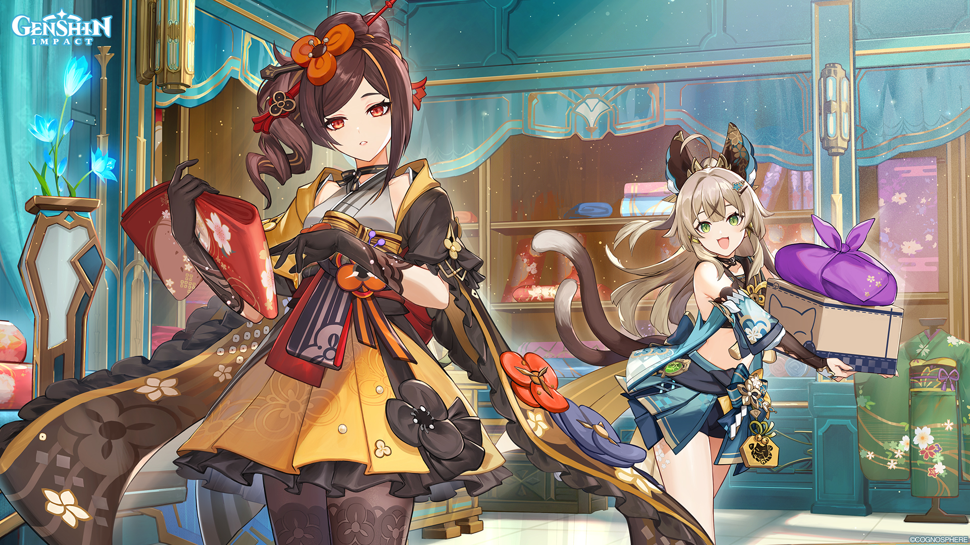 fond d'écran Genshin Impact Asus téléchargement gratuit