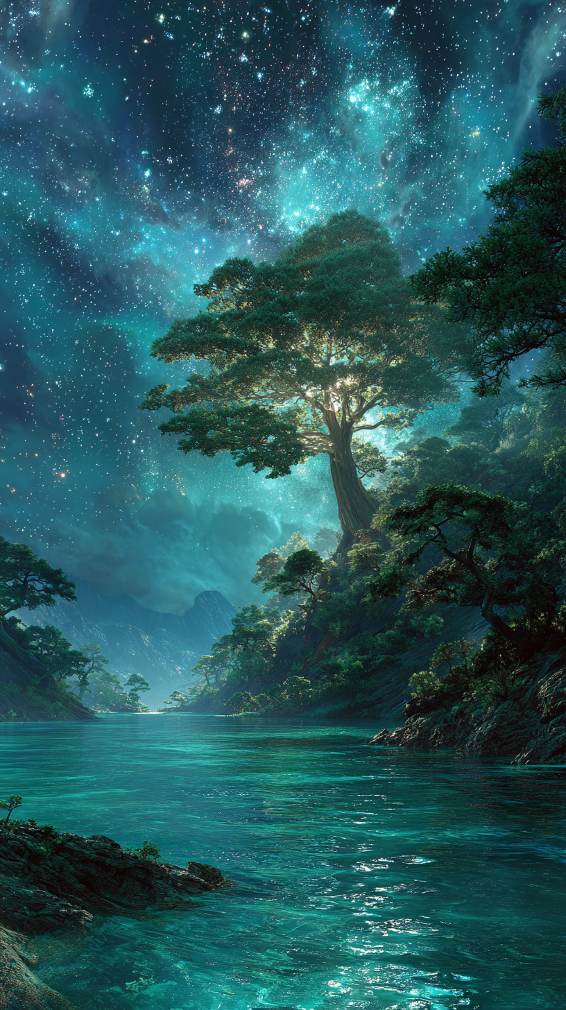 xiaomi fond d'écran Bioluminescence gratuit