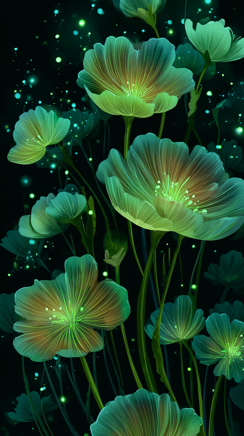 fond d'écran Bioluminescence iphone 14 gratuit