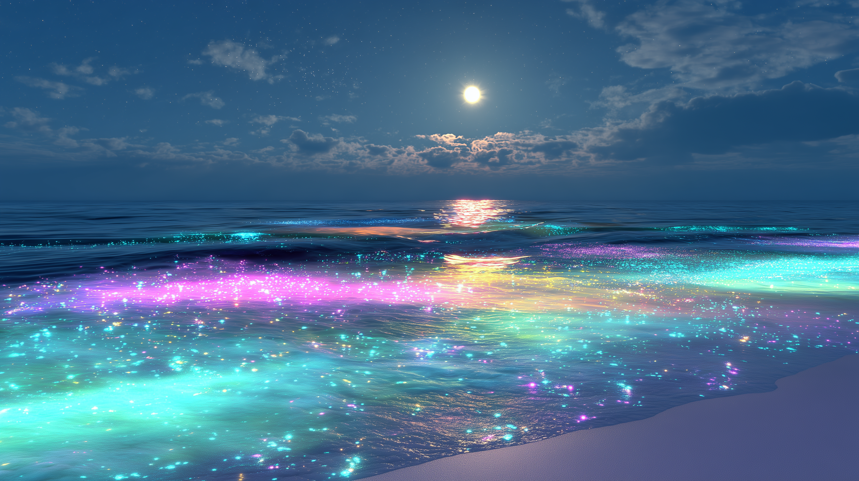 fond d'écran Bioluminescence pc 4k 1920x1080 téléchargement gratuit