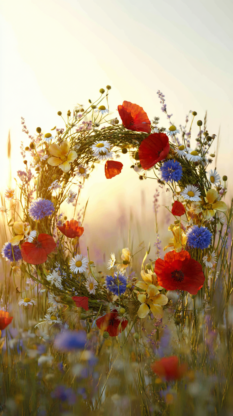fond d'écran Couronne de fleur gratuit pour tablette android télécharger haute qualité