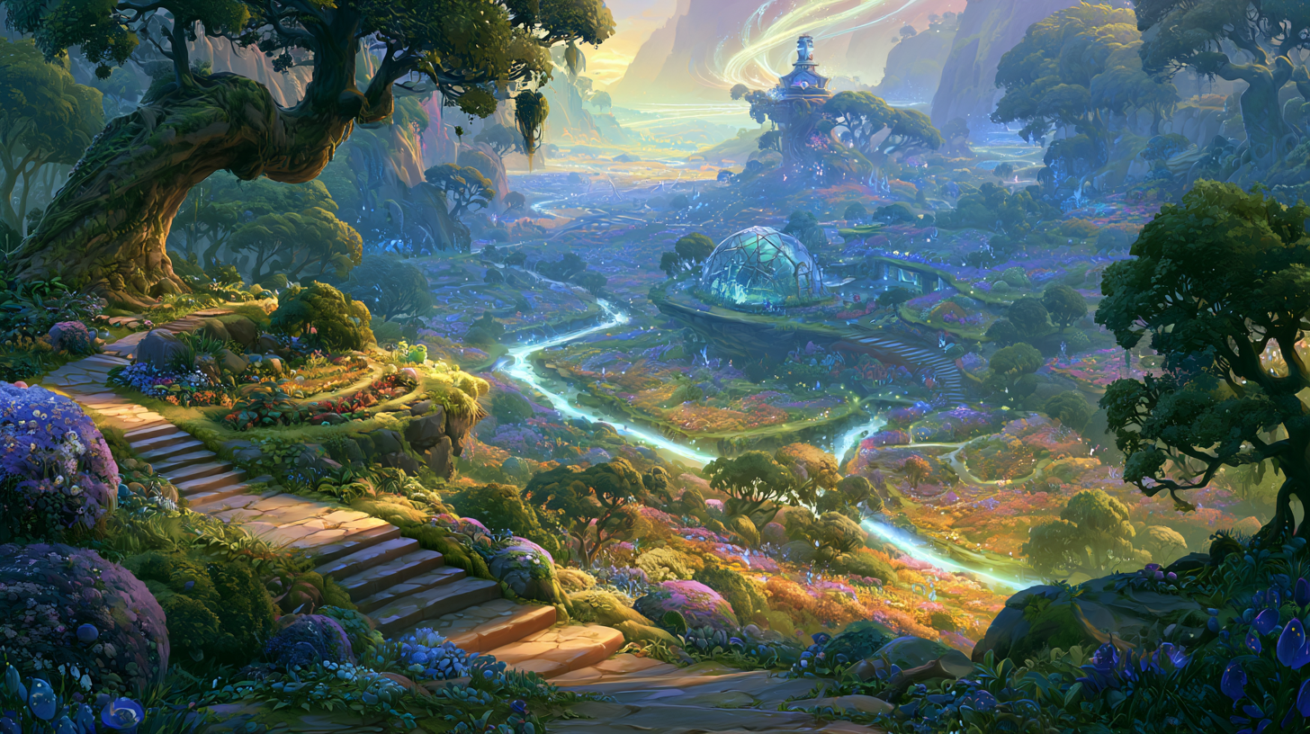 hp fond d'écran Paysage fantastique téléchargement gratuit