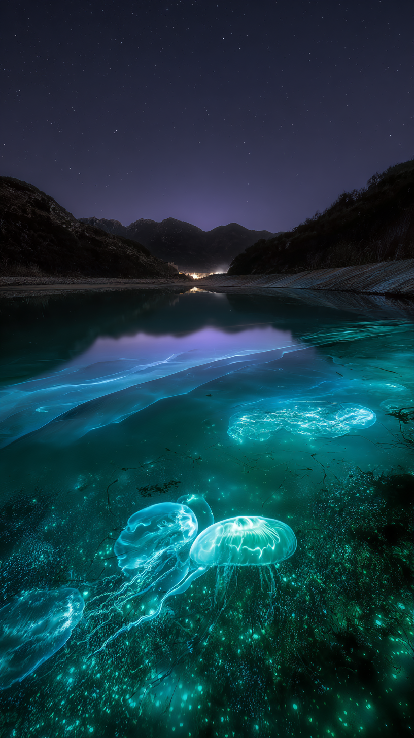 fond d'écran Bioluminescence téléphone OnePlus gratuit