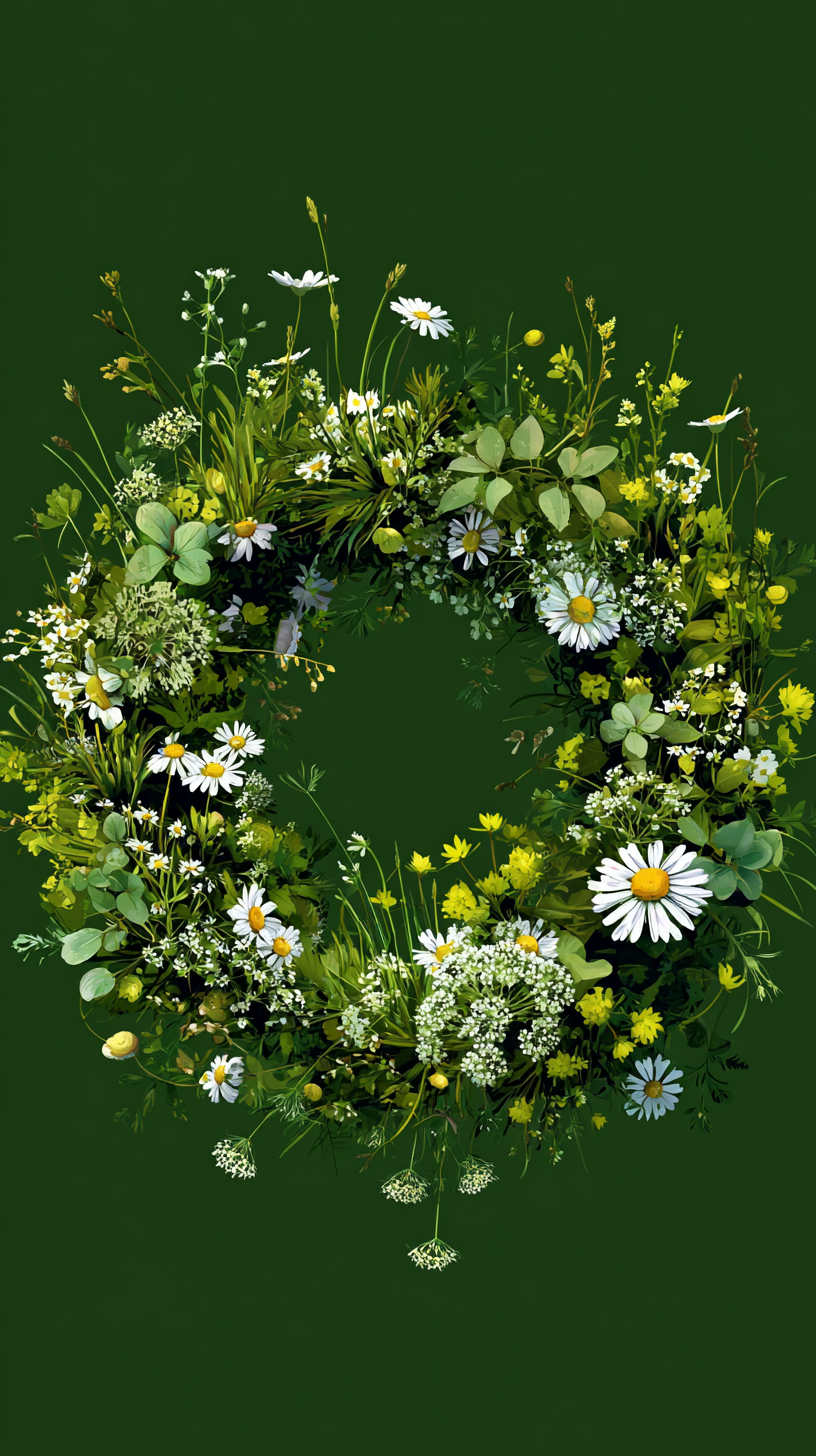 fond d'écran Couronne de fleur pour téléphone télécharger gratuit