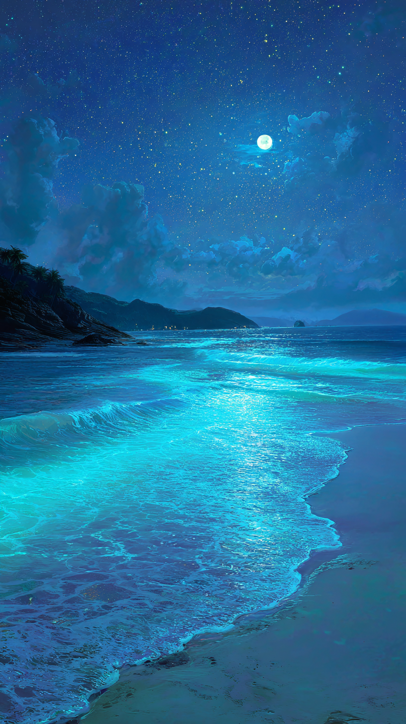 fond d'écran Bioluminescence pour iphone télécharger gratuit