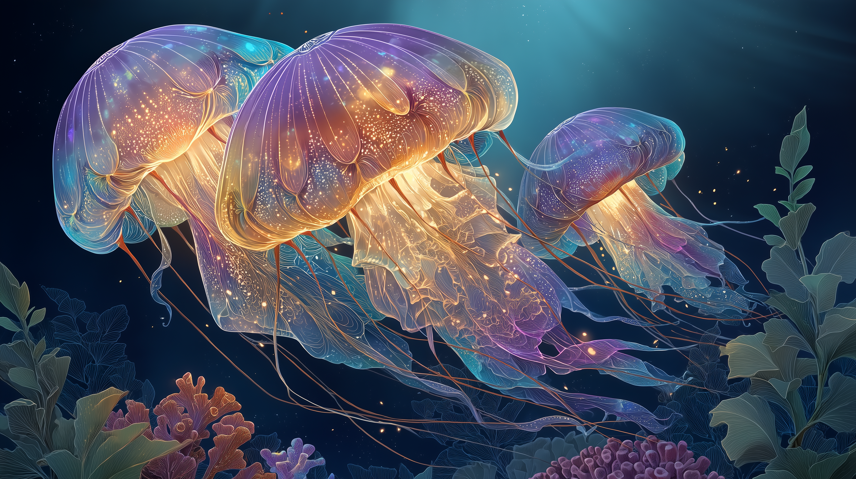 fond d'écran Bioluminescence hd 1920x1080 téléchargement gratuit