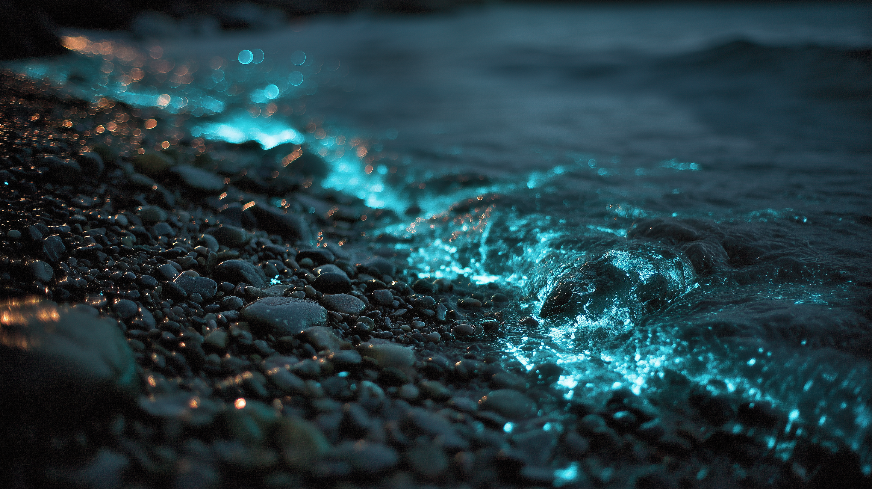 fond d'écran Bioluminescence 16:9 4k téléchargement gratuit