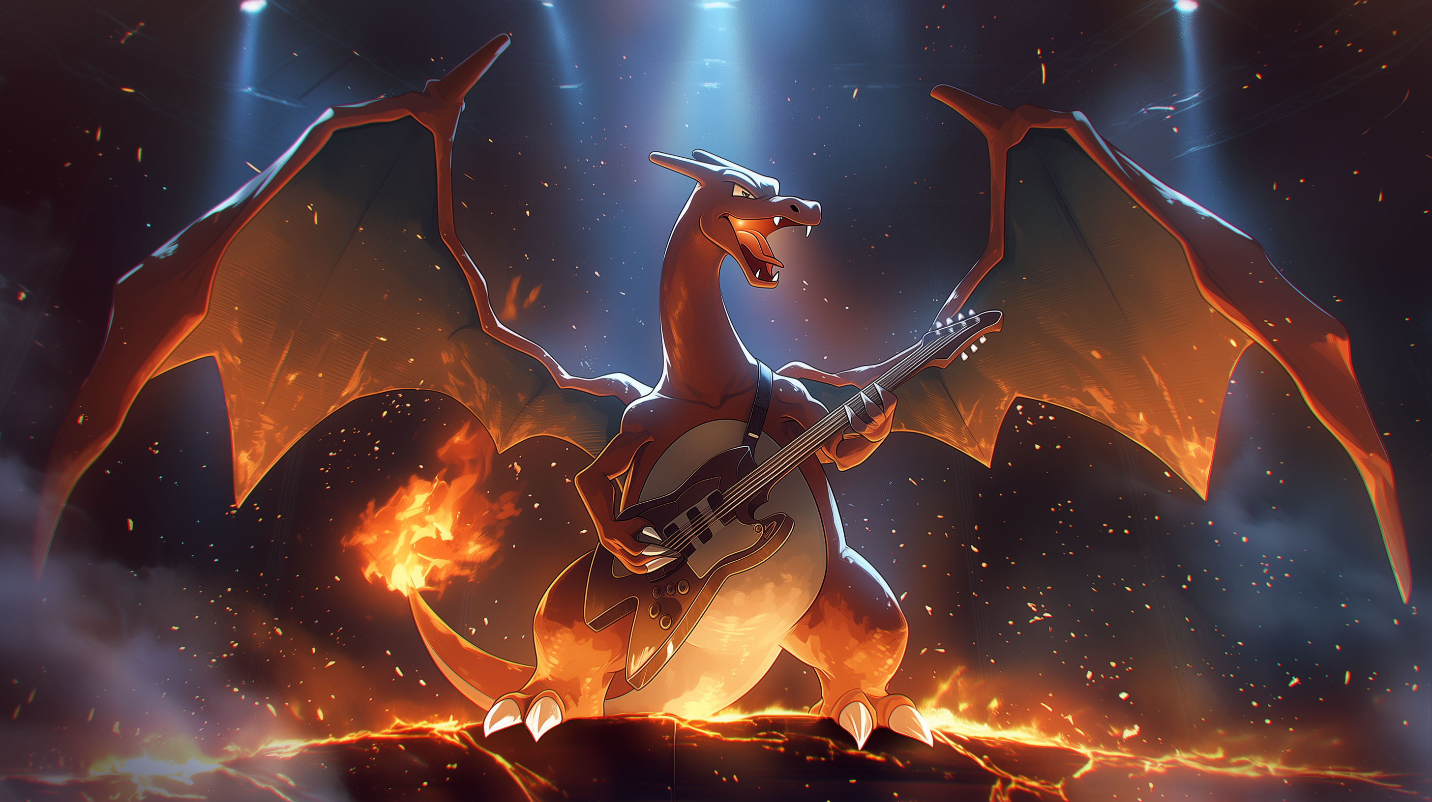fond d'écran Dracaufeu 16:9 4k téléchargement gratuit