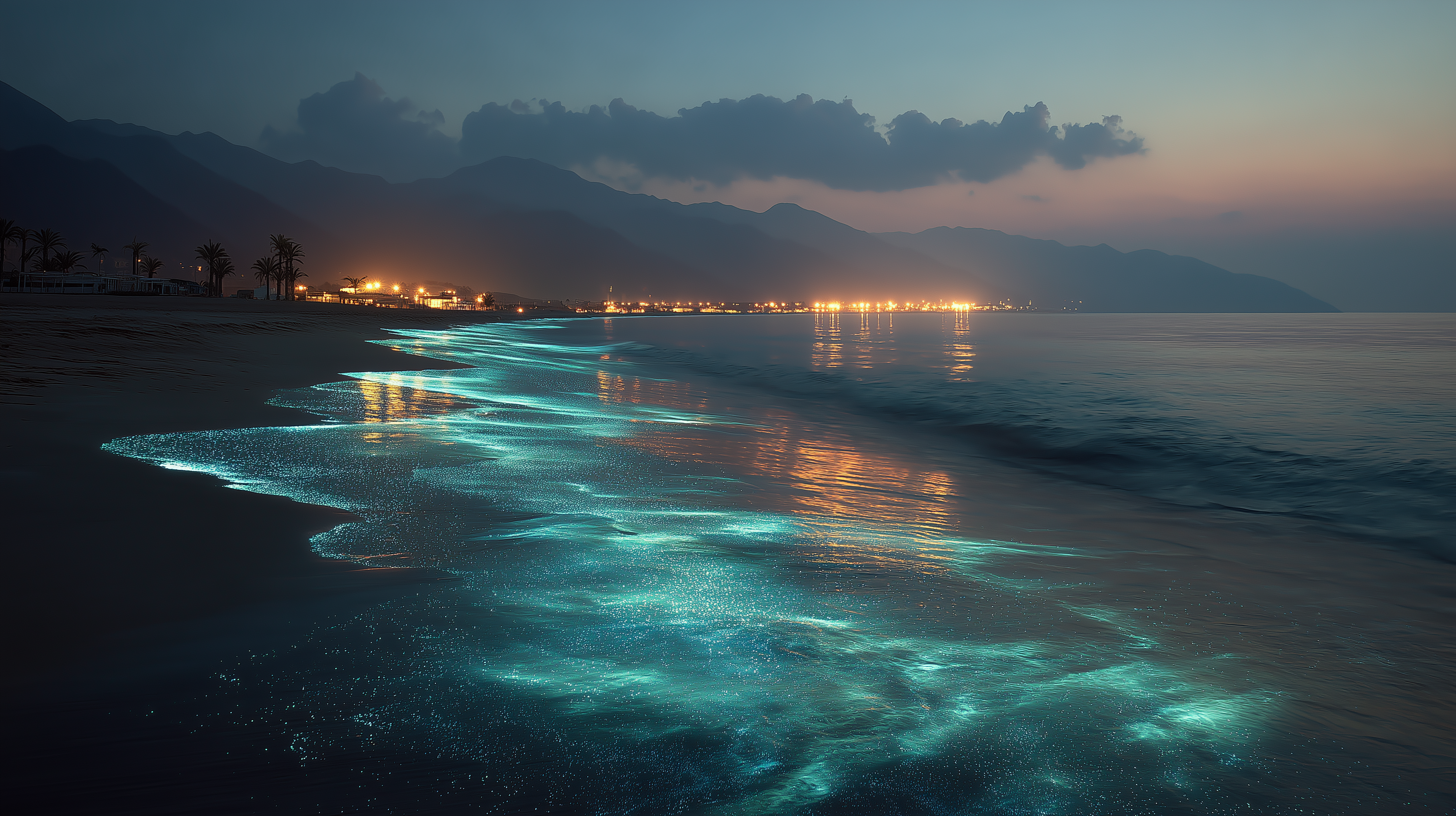 fond d'écran Bioluminescence 16:9 téléchargement gratuit